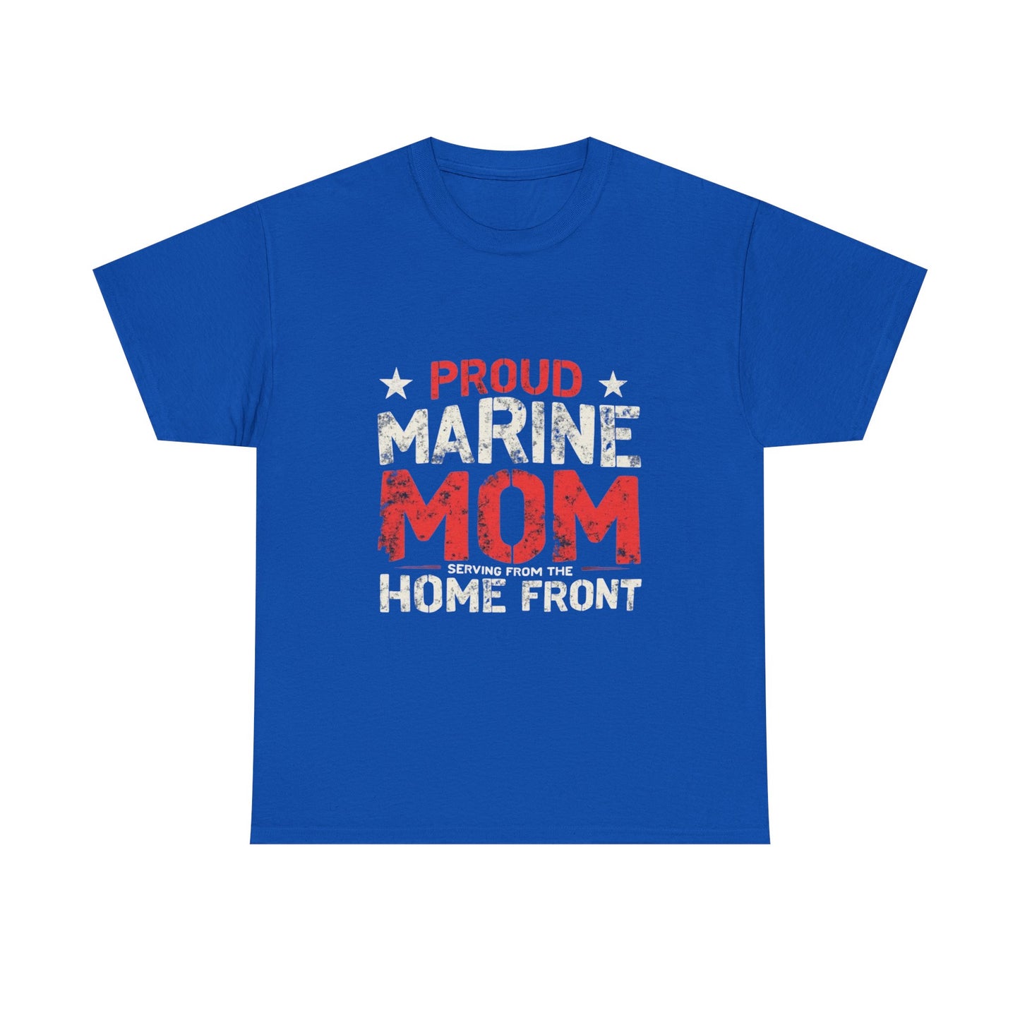 Proud Marine Mom Tee, Unisex Cotton T-Shirt, Gift for Military Moms, Support Our Troops Apparel, Patriotic Shirt, Home Front Pride