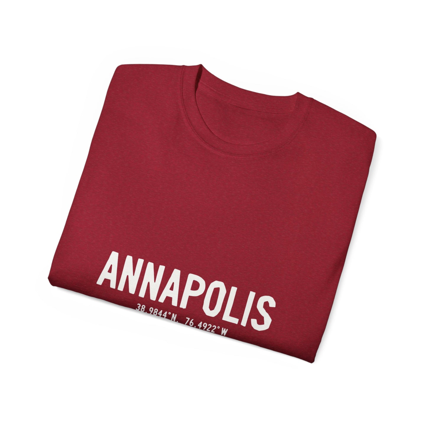 Annapolis Coordinates Unisex Ultra Cotton Tee, Casual Statement Tee, Gift for Travelers, Adventure Shirt, Vintage Style T-shirt
