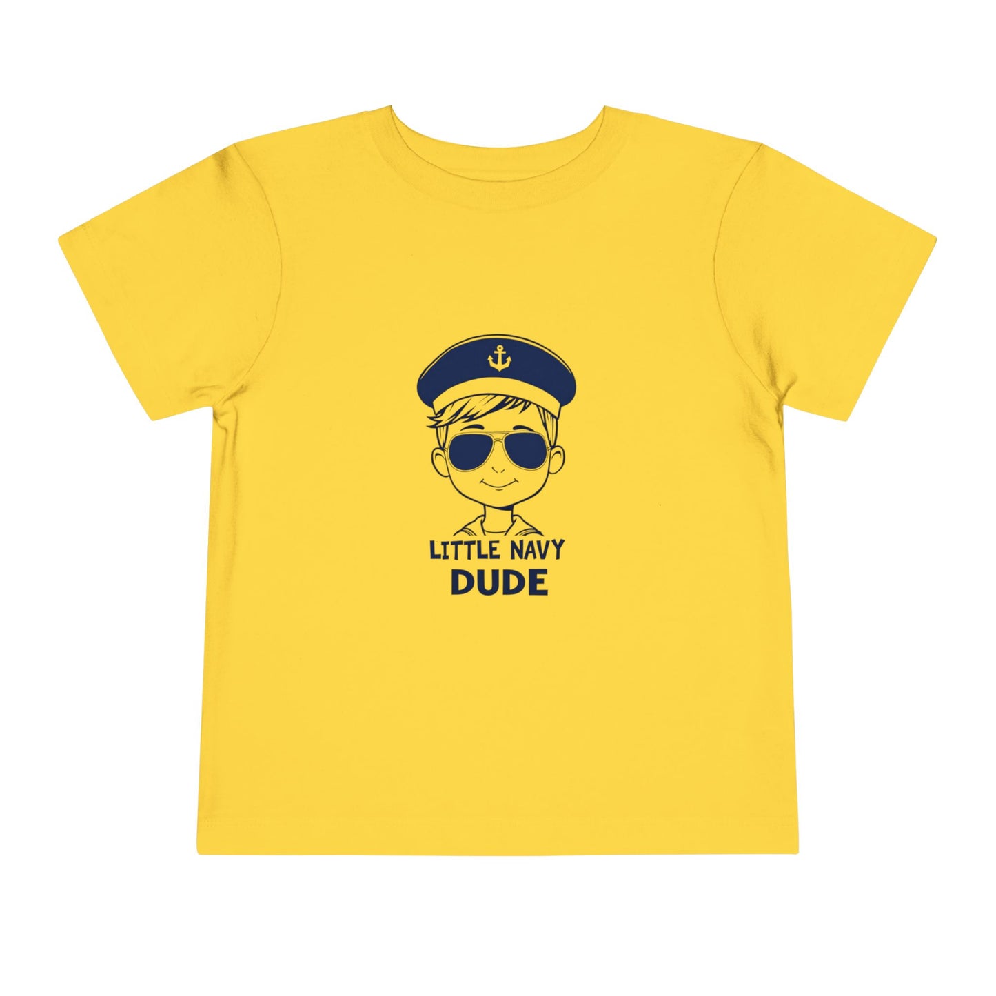 Navy Dude Adorable Toddler Short Sleeve Tee | Little Navy Dude Shirt, Kids' Nautical Tee, Summer Outfit, Boys' Graphic Tee, Gift for Sea Lovers