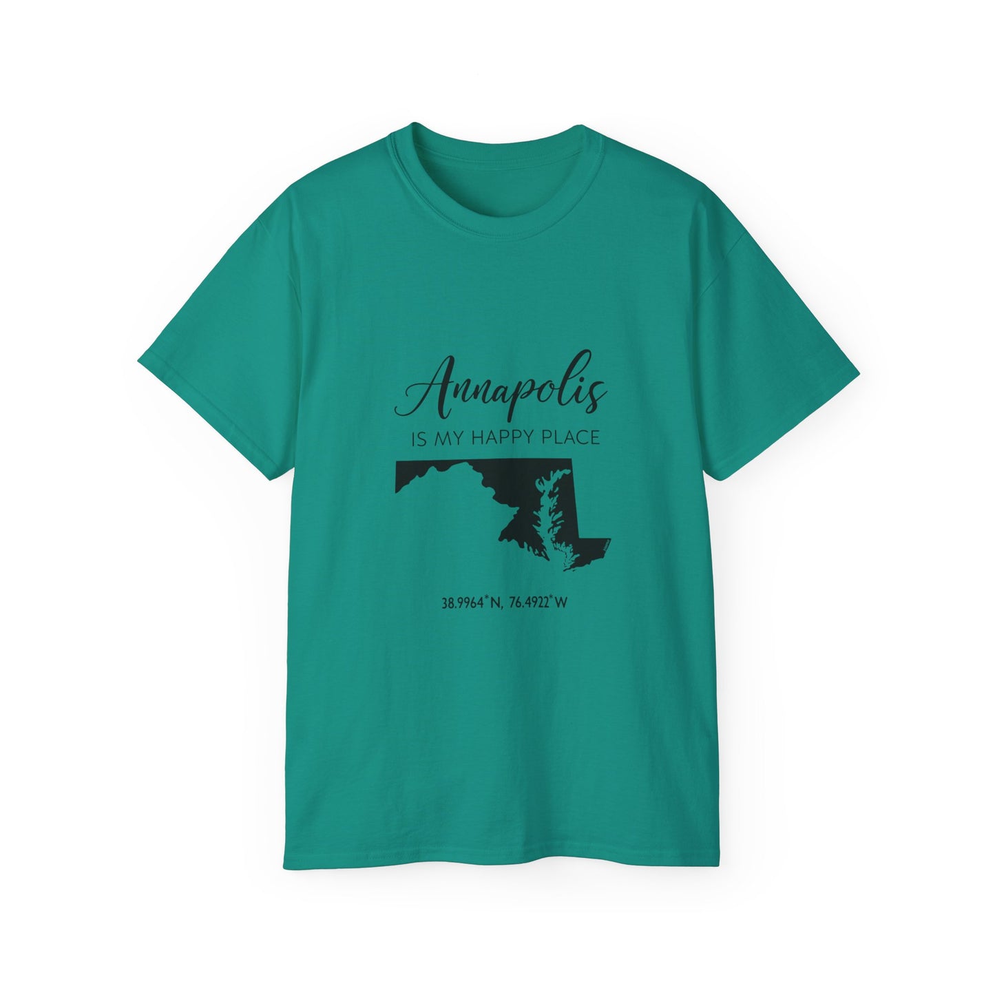 Annapolis Is My Happy Place Unisex Ultra Cotton Tee, Casual T-Shirt, Travel Shirt, Gift for Travelers, Happy Place Shirt