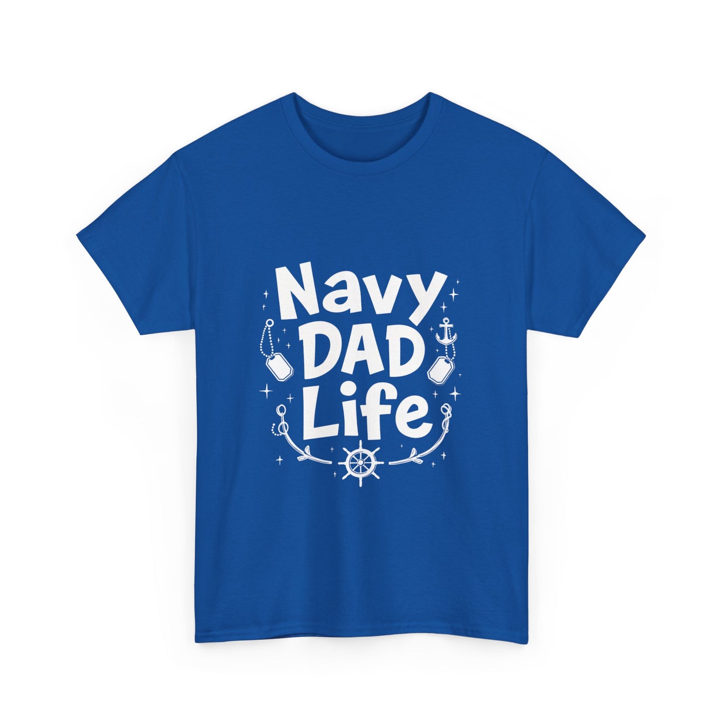 Navy Dad Life Tee, Unisex Heavy Cotton Shirt for Navy Fathers, Perfect Gift for Dad, Nautical Humor, Father's Day Gift