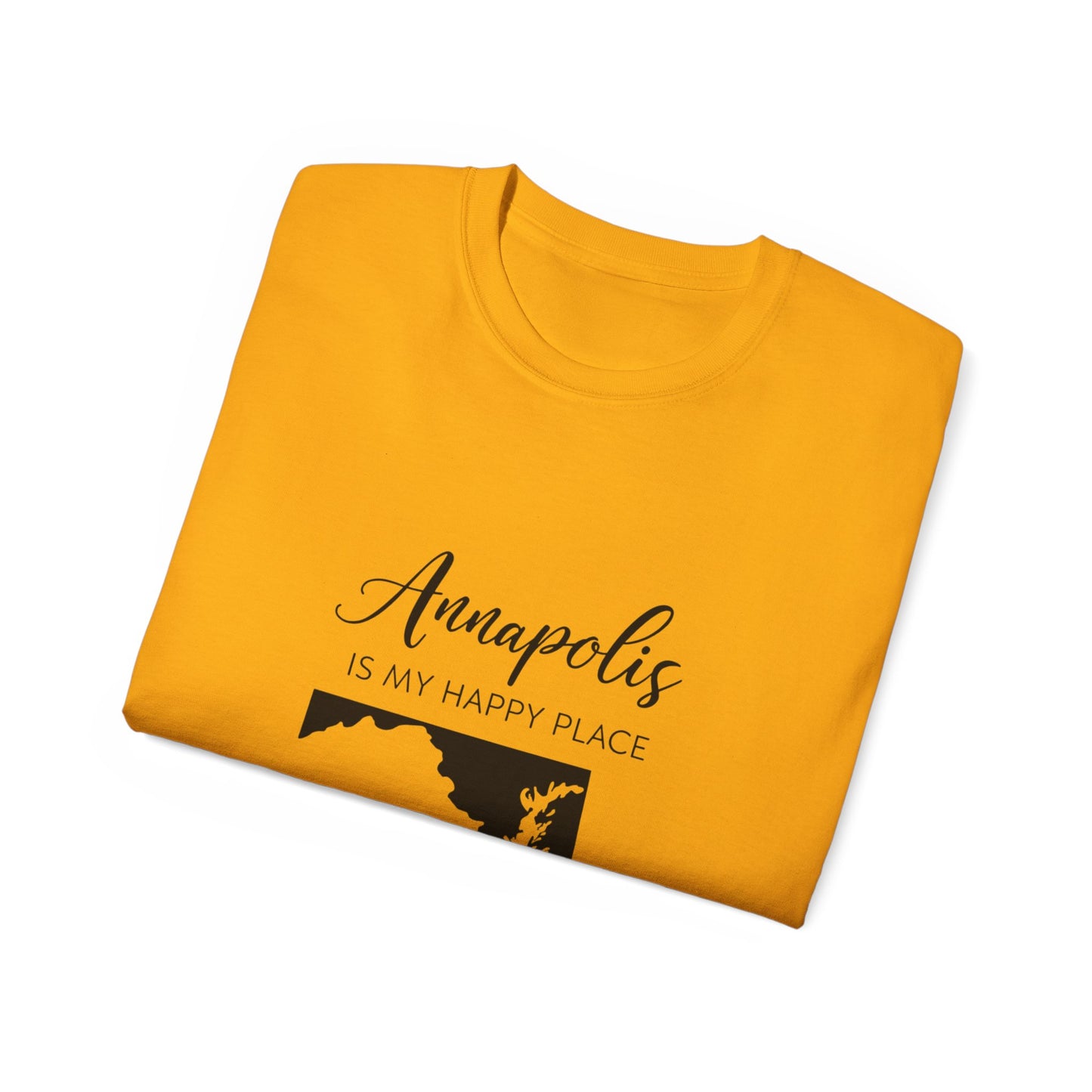 Annapolis Is My Happy Place Unisex Ultra Cotton Tee, Casual T-Shirt, Travel Shirt, Gift for Travelers, Happy Place Shirt