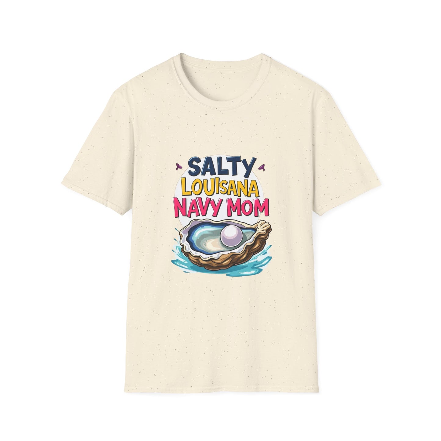Salty Louisiana Navy Mom T-Shirt | Gift for Navy Families, Love, and Support, Standout Style for Moms