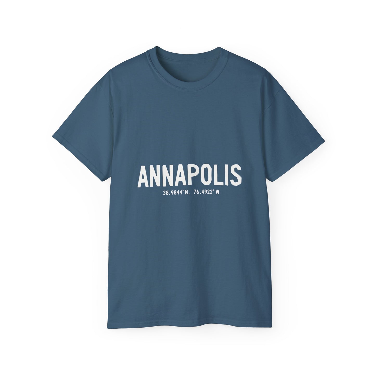 Annapolis Coordinates Unisex Ultra Cotton Tee, Casual Statement Tee, Gift for Travelers, Adventure Shirt, Vintage Style T-shirt