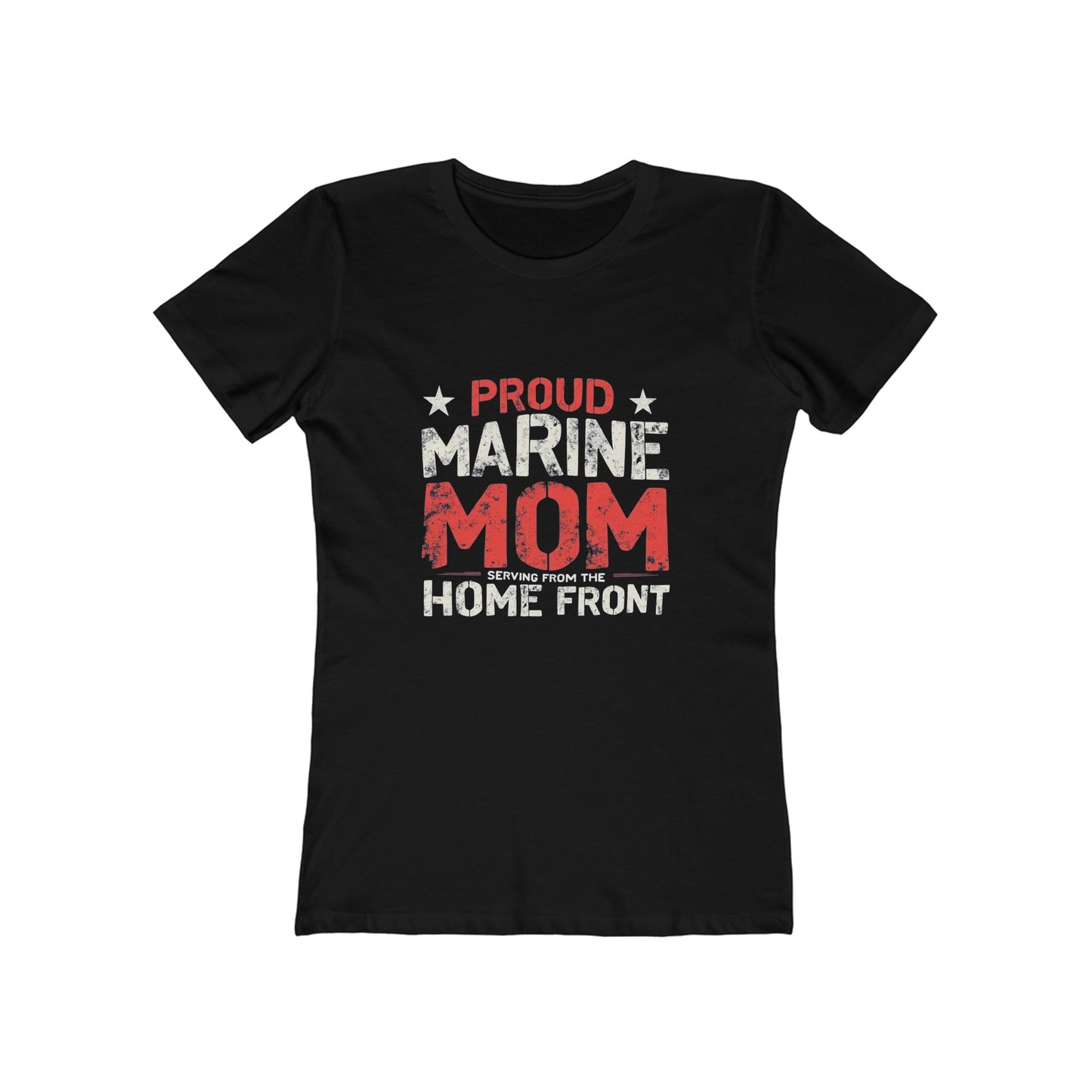 Proud Marine Mom Tee, Comfortable Women’s T-Shirt, Military Pride Top, Gift for Marine Moms, Casual Everyday Wear