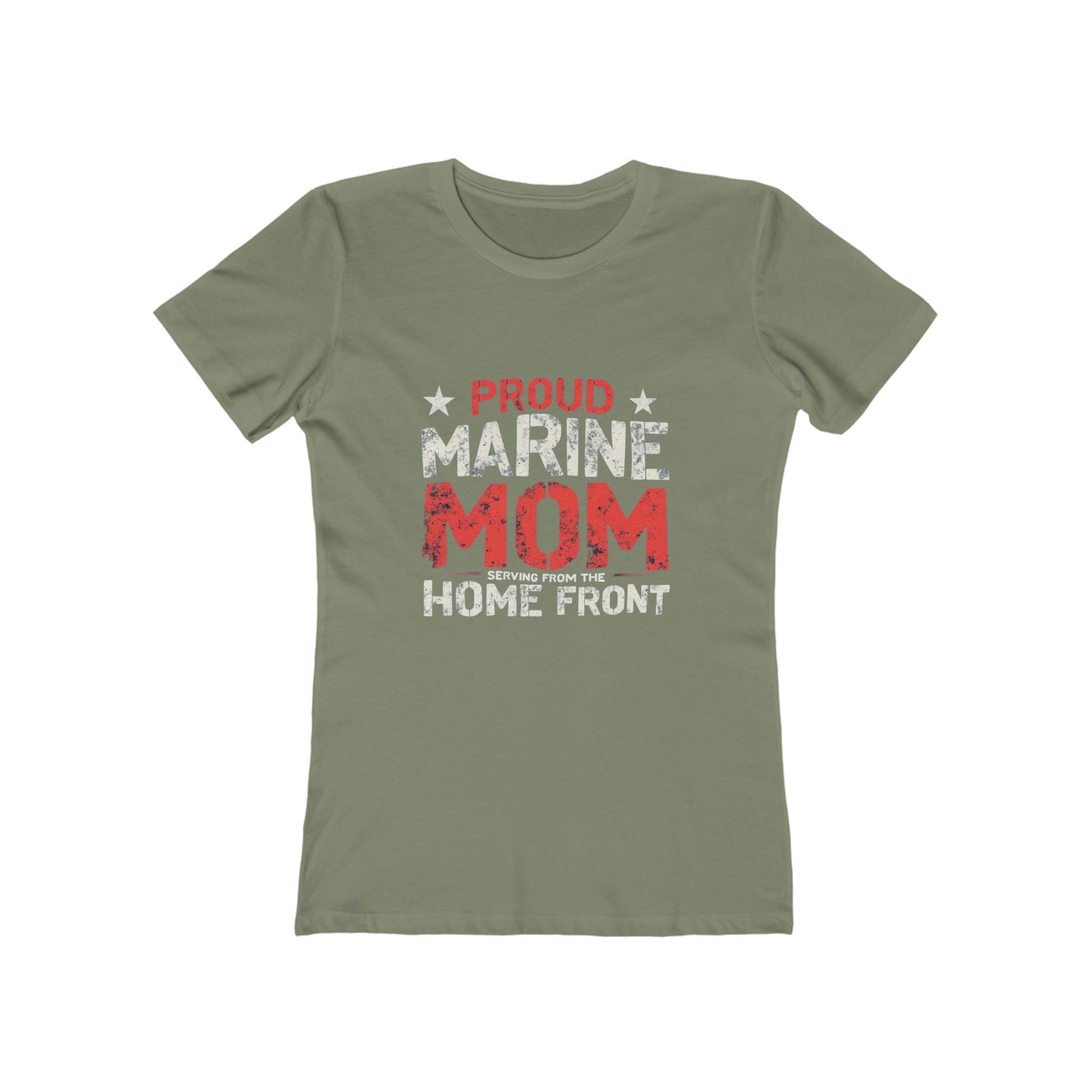 Proud Marine Mom Tee, Comfortable Women’s T-Shirt, Military Pride Top, Gift for Marine Moms, Casual Everyday Wear