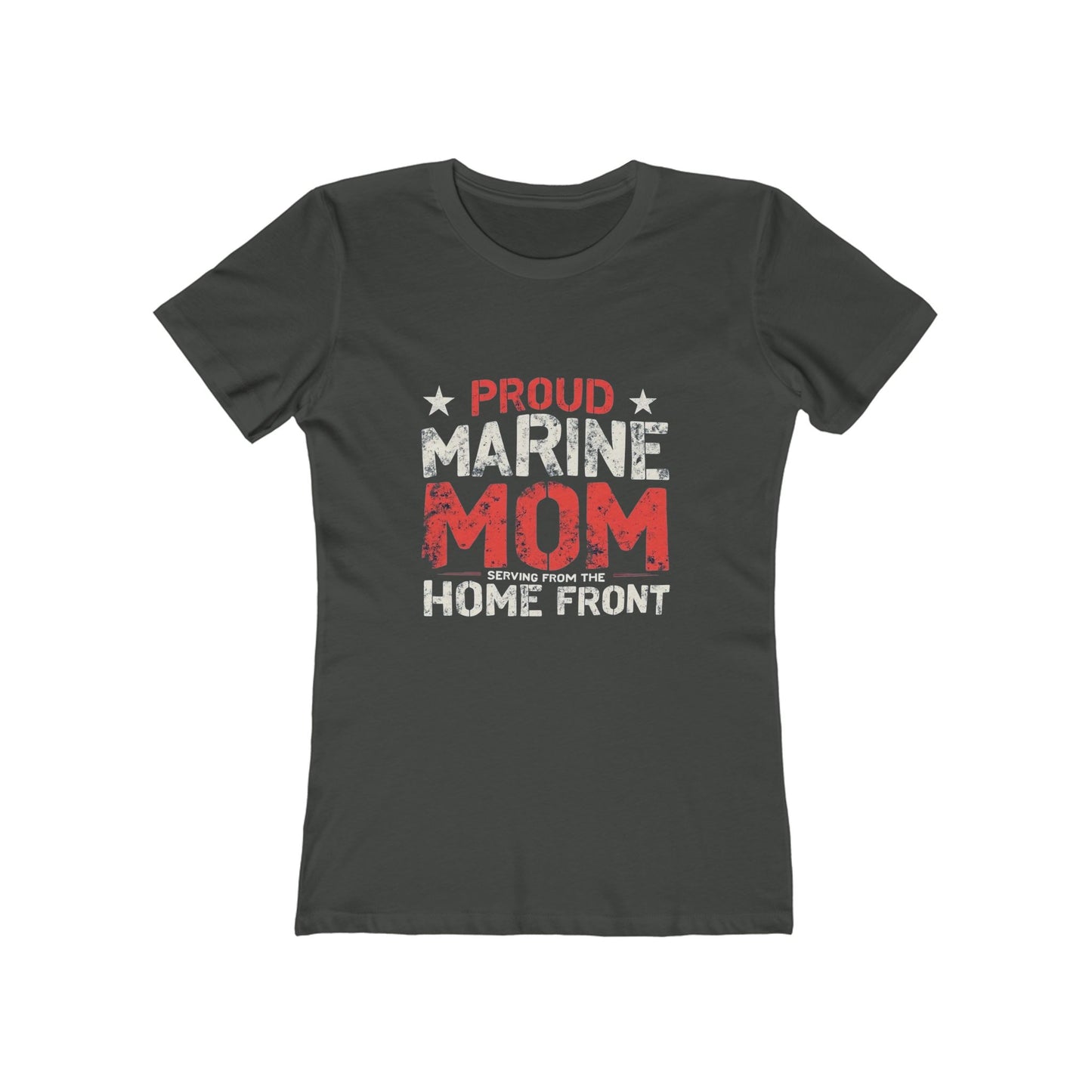 Proud Marine Mom Tee, Comfortable Women’s T-Shirt, Military Pride Top, Gift for Marine Moms, Casual Everyday Wear