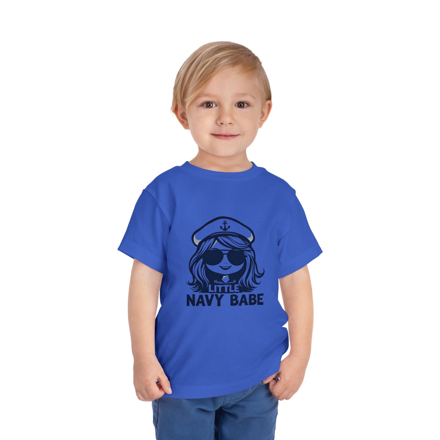 Little Navy Babe Toddler Tee - Cute Little Nautical Shirt, Kids Summer Clothes, Baby Shower Gift, Nautical Theme Outfits, Beach Wear, Navy Sister, Navy Daughter