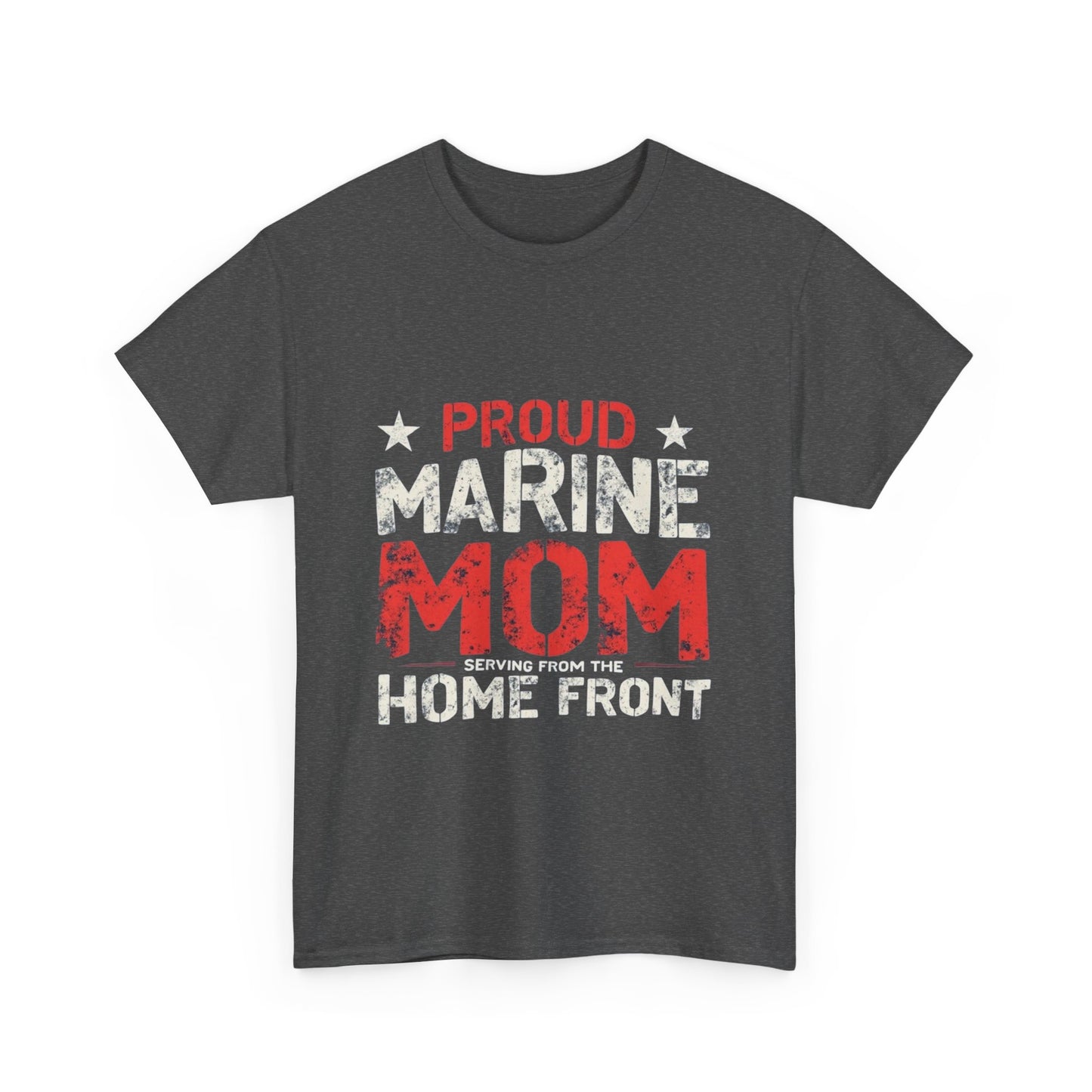 Proud Marine Mom Tee, Unisex Cotton T-Shirt, Gift for Military Moms, Support Our Troops Apparel, Patriotic Shirt, Home Front Pride