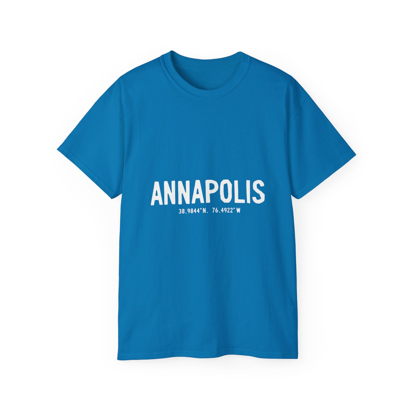 Annapolis Coordinates Unisex Ultra Cotton Tee, Casual Statement Tee, Gift for Travelers, Adventure Shirt, Vintage Style T-shirt