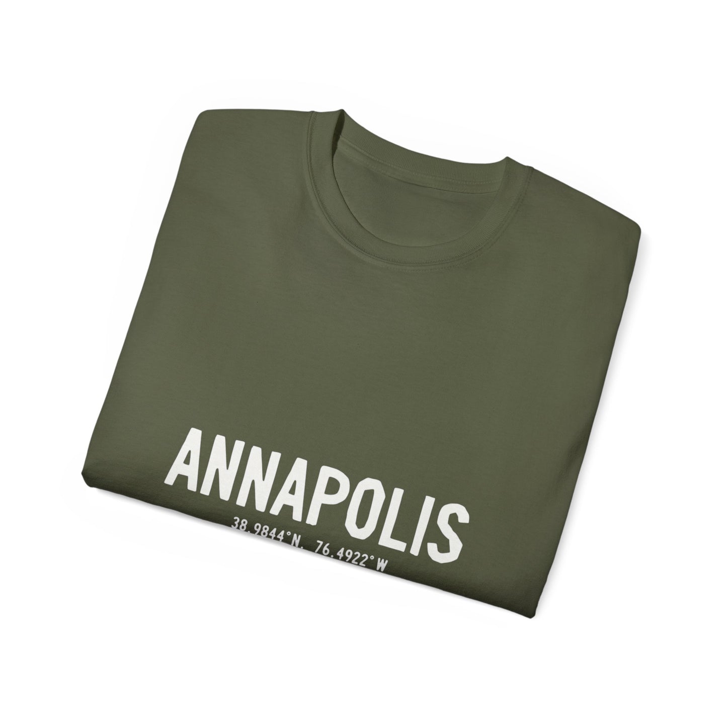 Annapolis Coordinates Unisex Ultra Cotton Tee, Casual Statement Tee, Gift for Travelers, Adventure Shirt, Vintage Style T-shirt