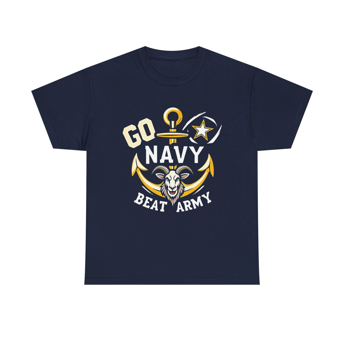 Navy Pride Tee - Go Navy Beat Army Shirt, Unisex Cotton T-Shirt, Military Spirit Wear, Veteran Tee, Gift for Navy Fans