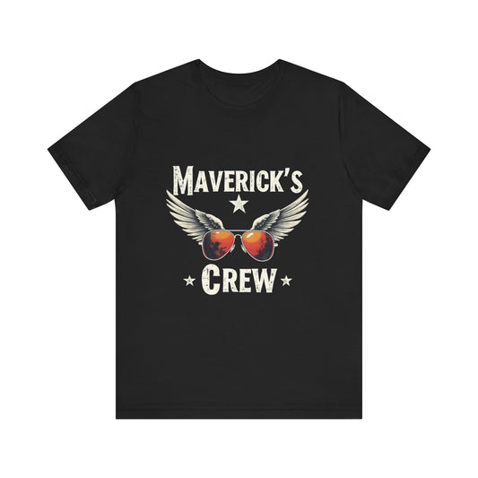 Maverick's Crew Short Sleeve Tee, Unisex T-Shirt, Cool Crew Shirt, Summer Wardrobe Essential, Gift for Friends