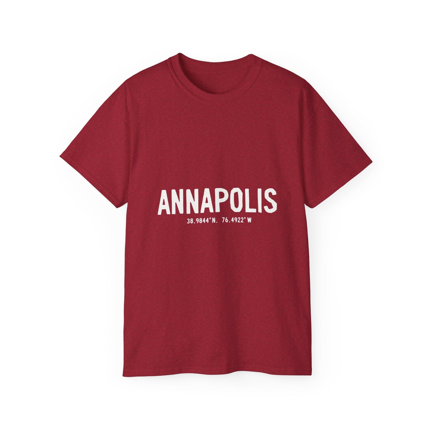 Annapolis Coordinates Unisex Ultra Cotton Tee, Casual Statement Tee, Gift for Travelers, Adventure Shirt, Vintage Style T-shirt