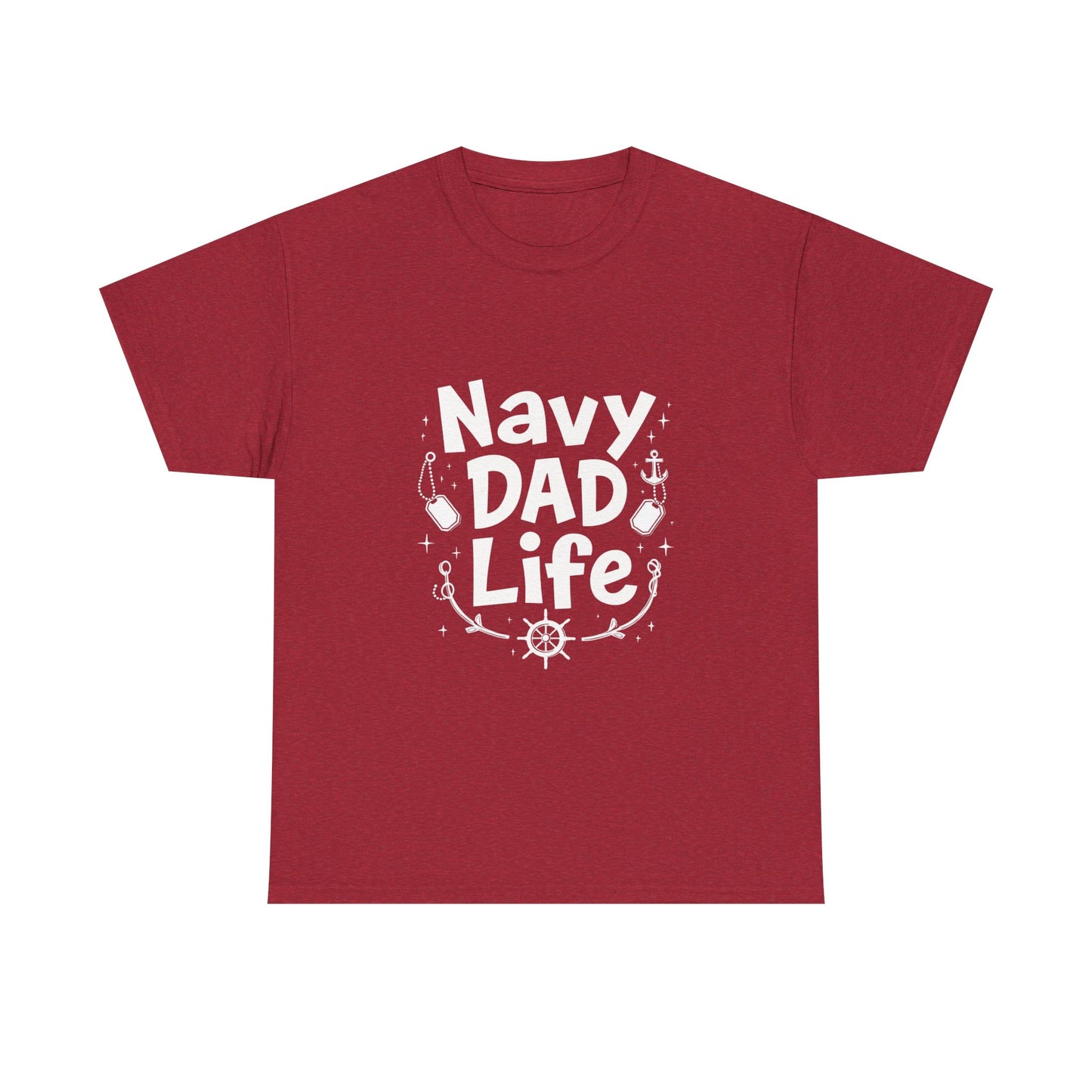 Navy Dad Life Tee, Unisex Heavy Cotton Shirt for Navy Fathers, Perfect Gift for Dad, Nautical Humor, Father's Day Gift