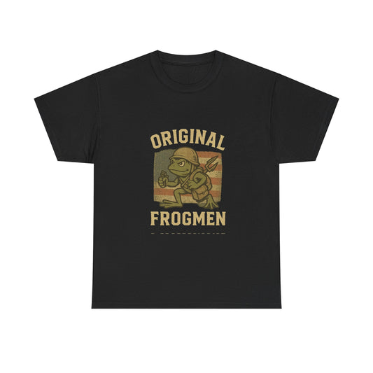 Navy Seals Original Frogmen Unisex Heavy Cotton Tee, Graphic Tee, Retro Shirt, Navy Wear, Outdoor Adventure