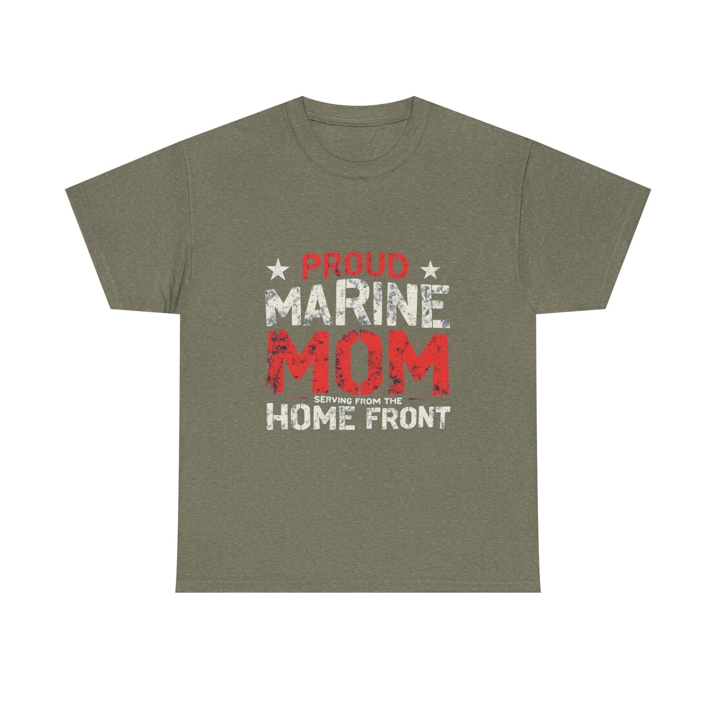 Proud Marine Mom Tee, Unisex Cotton T-Shirt, Gift for Military Moms, Support Our Troops Apparel, Patriotic Shirt, Home Front Pride