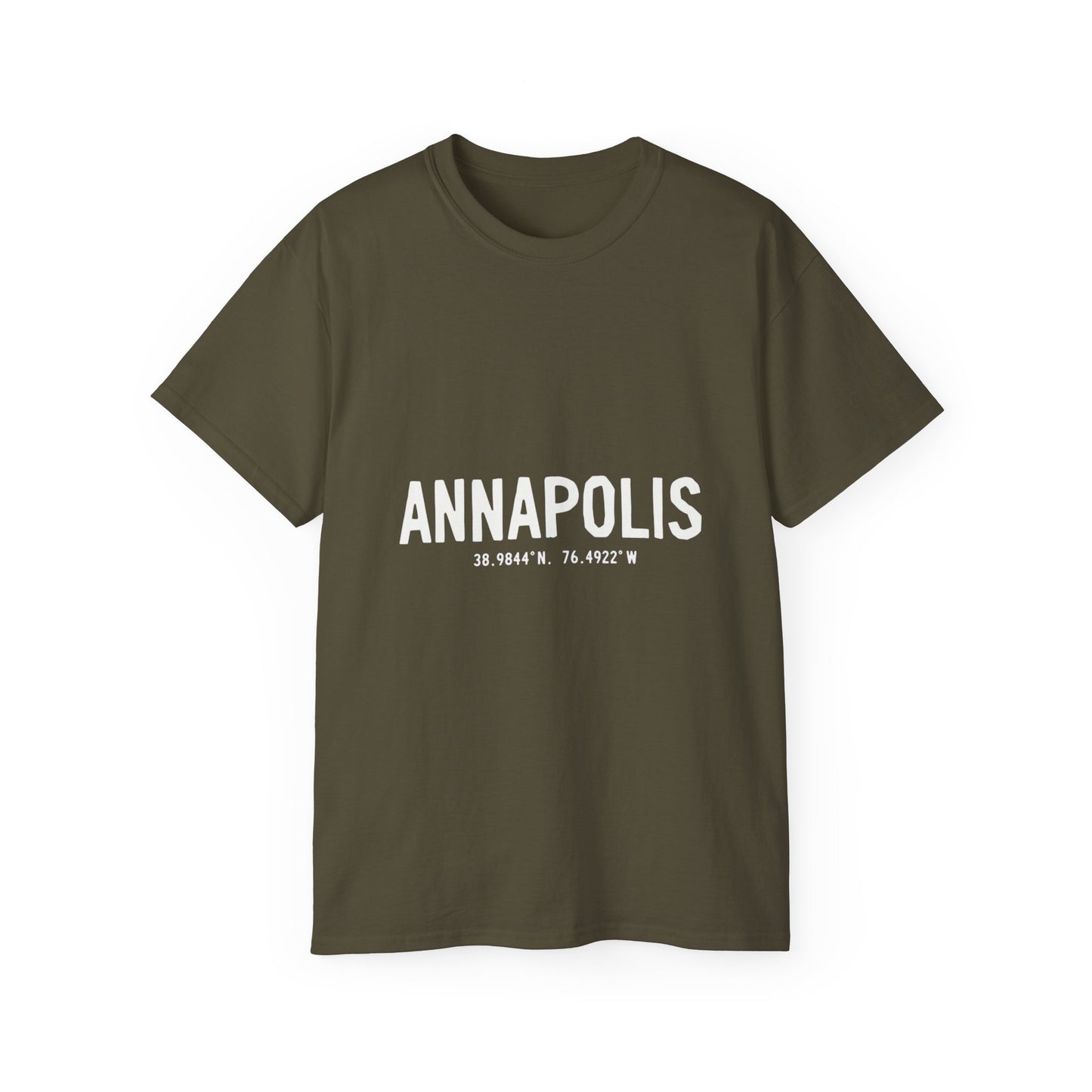 Annapolis Coordinates Unisex Ultra Cotton Tee, Casual Statement Tee, Gift for Travelers, Adventure Shirt, Vintage Style T-shirt