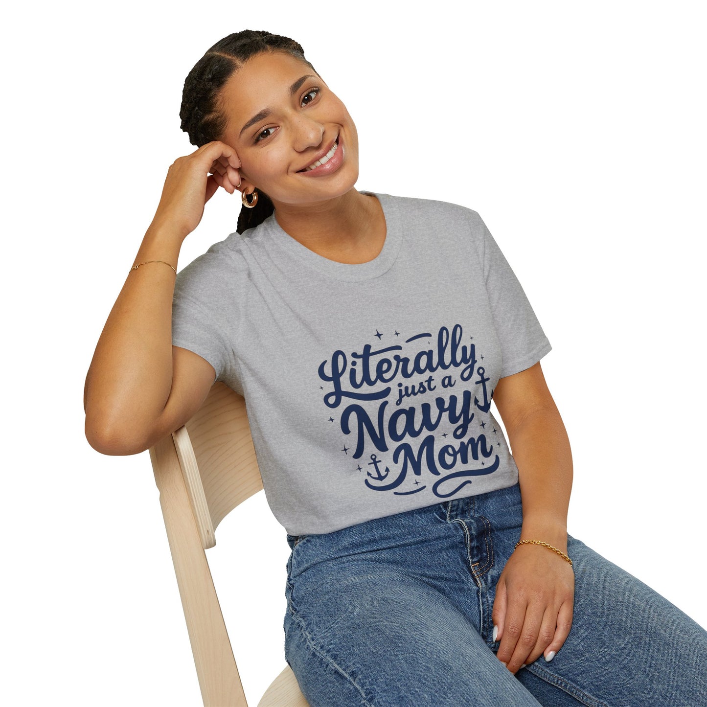 Navy Mom T-Shirt, Nautical Gift for Mothers, Celebrating Navy Family, Comfortable Casual Wear, Support Our Troops