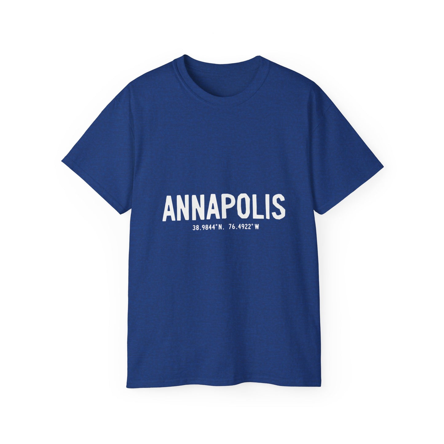 Annapolis Coordinates Unisex Ultra Cotton Tee, Casual Statement Tee, Gift for Travelers, Adventure Shirt, Vintage Style T-shirt
