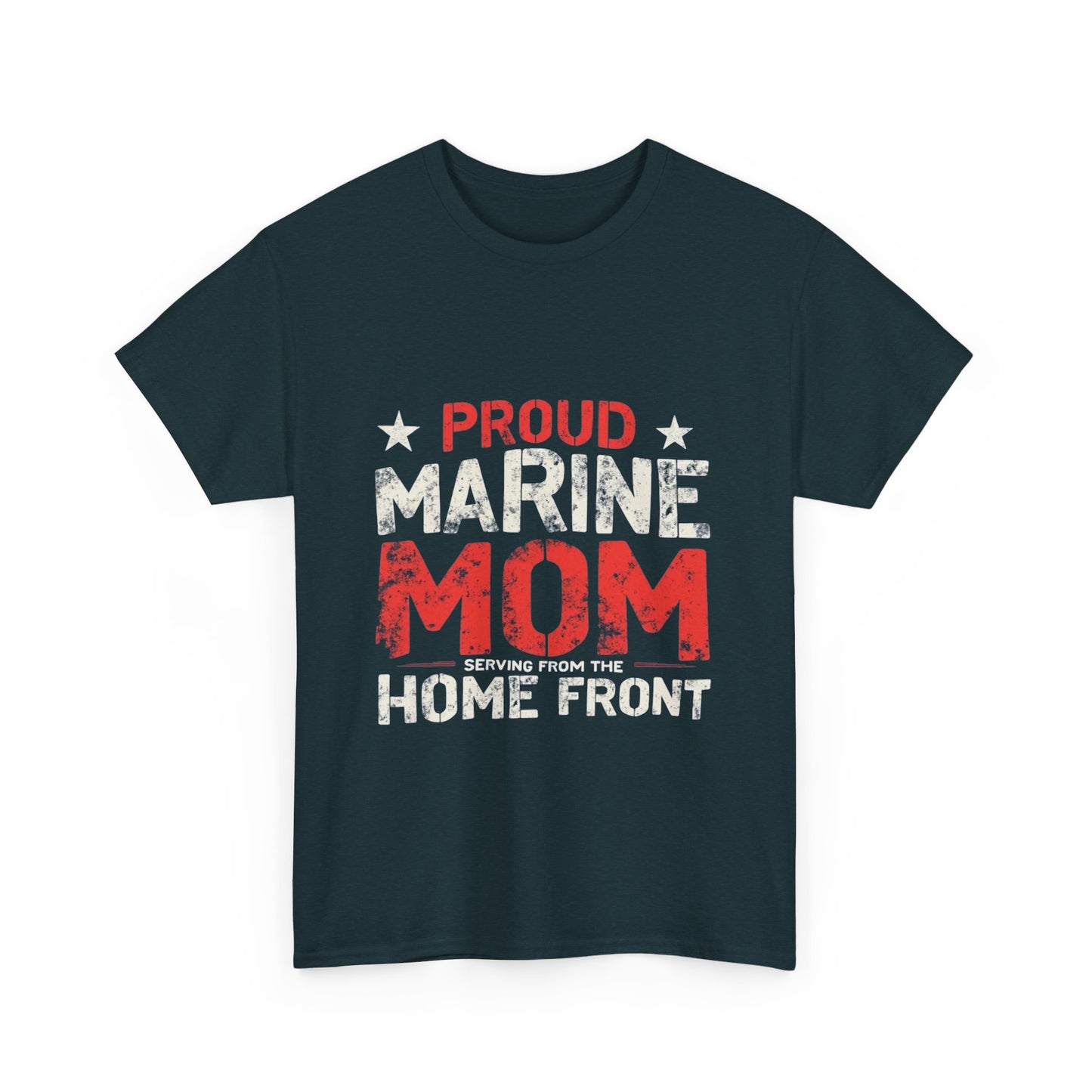 Proud Marine Mom Tee, Unisex Cotton T-Shirt, Gift for Military Moms, Support Our Troops Apparel, Patriotic Shirt, Home Front Pride