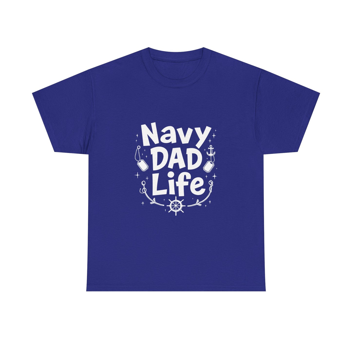 Navy Dad Life Tee, Unisex Heavy Cotton Shirt for Navy Fathers, Perfect Gift for Dad, Nautical Humor, Father's Day Gift