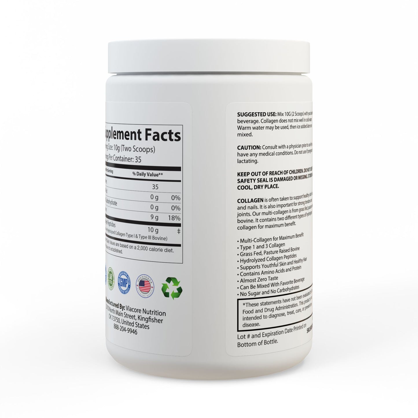 MY NAVY DUDE Collagen Peptides Type I & III Supplement (350g, 12.3oz)