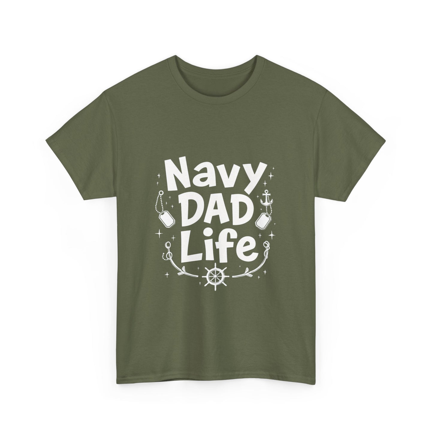 Navy Dad Life Tee, Unisex Heavy Cotton Shirt for Navy Fathers, Perfect Gift for Dad, Nautical Humor, Father's Day Gift