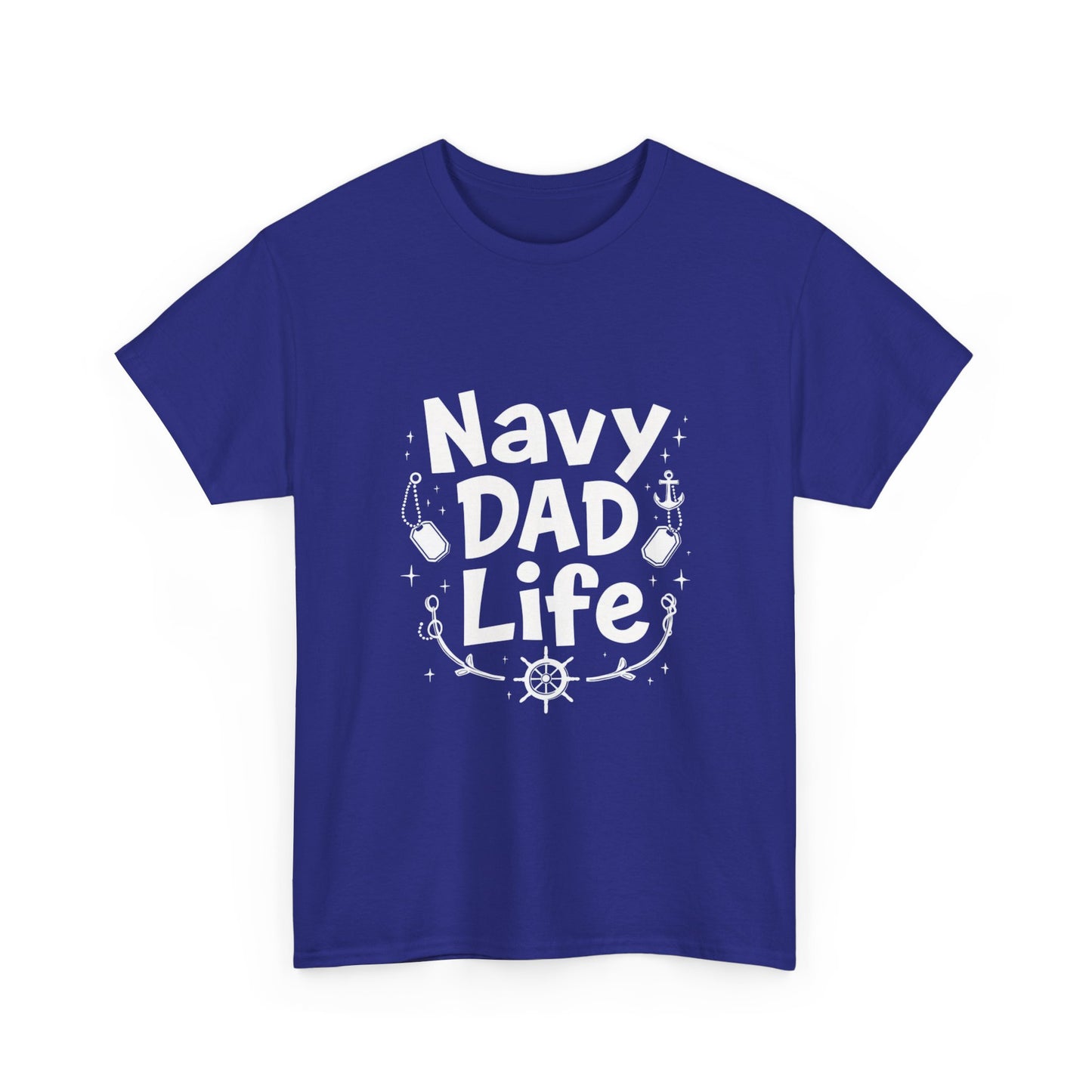 Navy Dad Life Tee, Unisex Heavy Cotton Shirt for Navy Fathers, Perfect Gift for Dad, Nautical Humor, Father's Day Gift