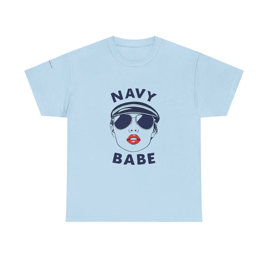 Navy Babe Graphic Tee, Casual Summer Shirt, Gift for Maritime Lovers, Nautical Fashion, Trendy Unisex Cotton Tee