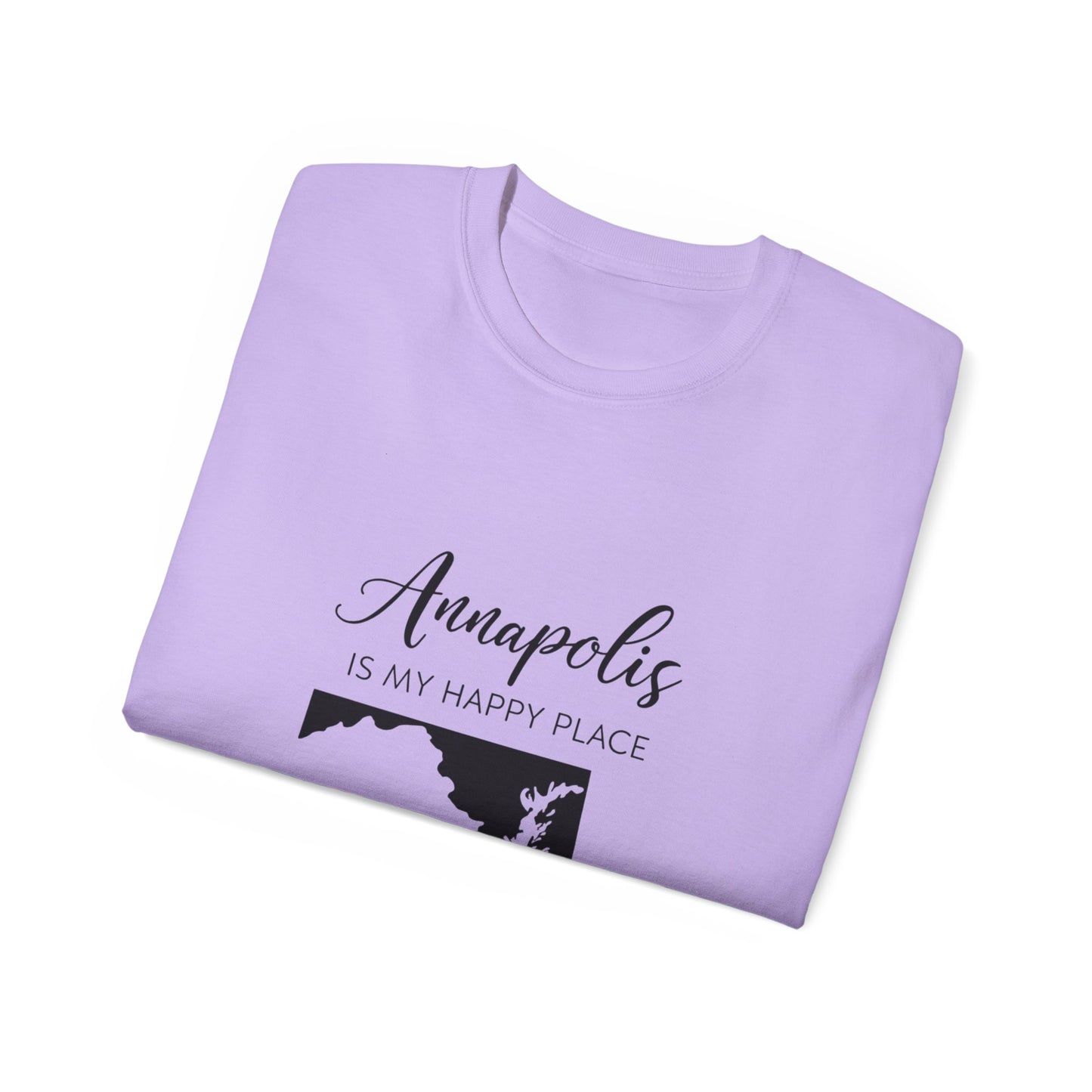 Annapolis Is My Happy Place Unisex Ultra Cotton Tee, Casual T-Shirt, Travel Shirt, Gift for Travelers, Happy Place Shirt