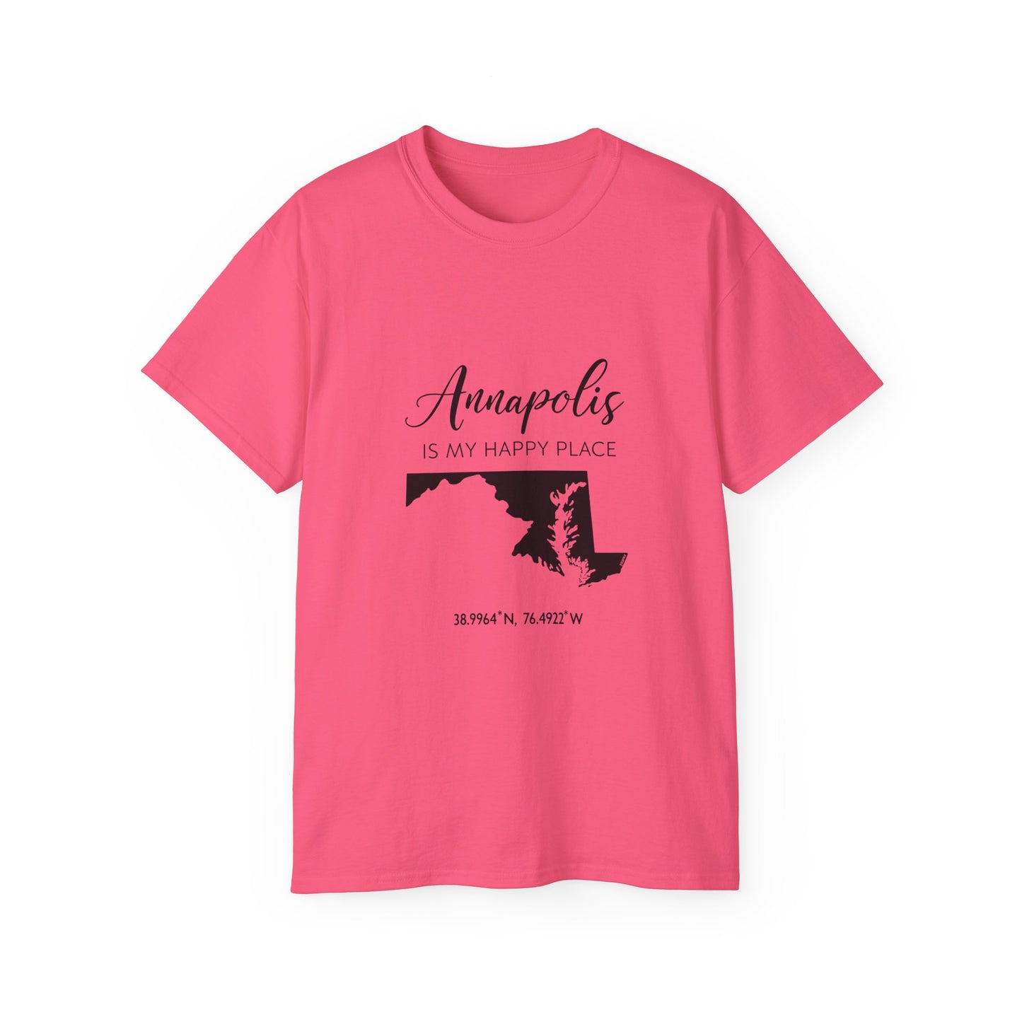 Annapolis Is My Happy Place Unisex Ultra Cotton Tee, Casual T-Shirt, Travel Shirt, Gift for Travelers, Happy Place Shirt