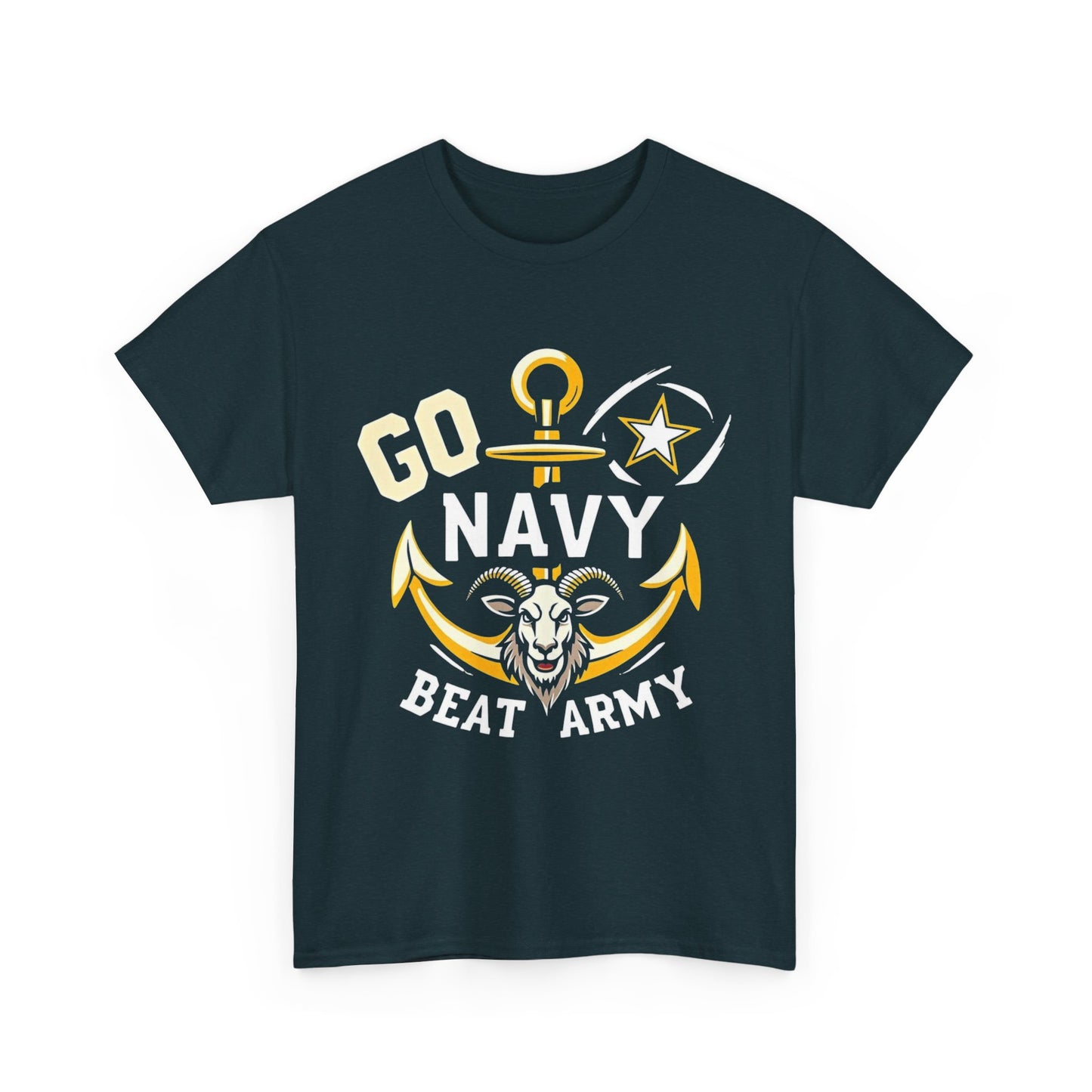 Navy Pride Tee - Go Navy Beat Army Shirt, Unisex Cotton T-Shirt, Military Spirit Wear, Veteran Tee, Gift for Navy Fans