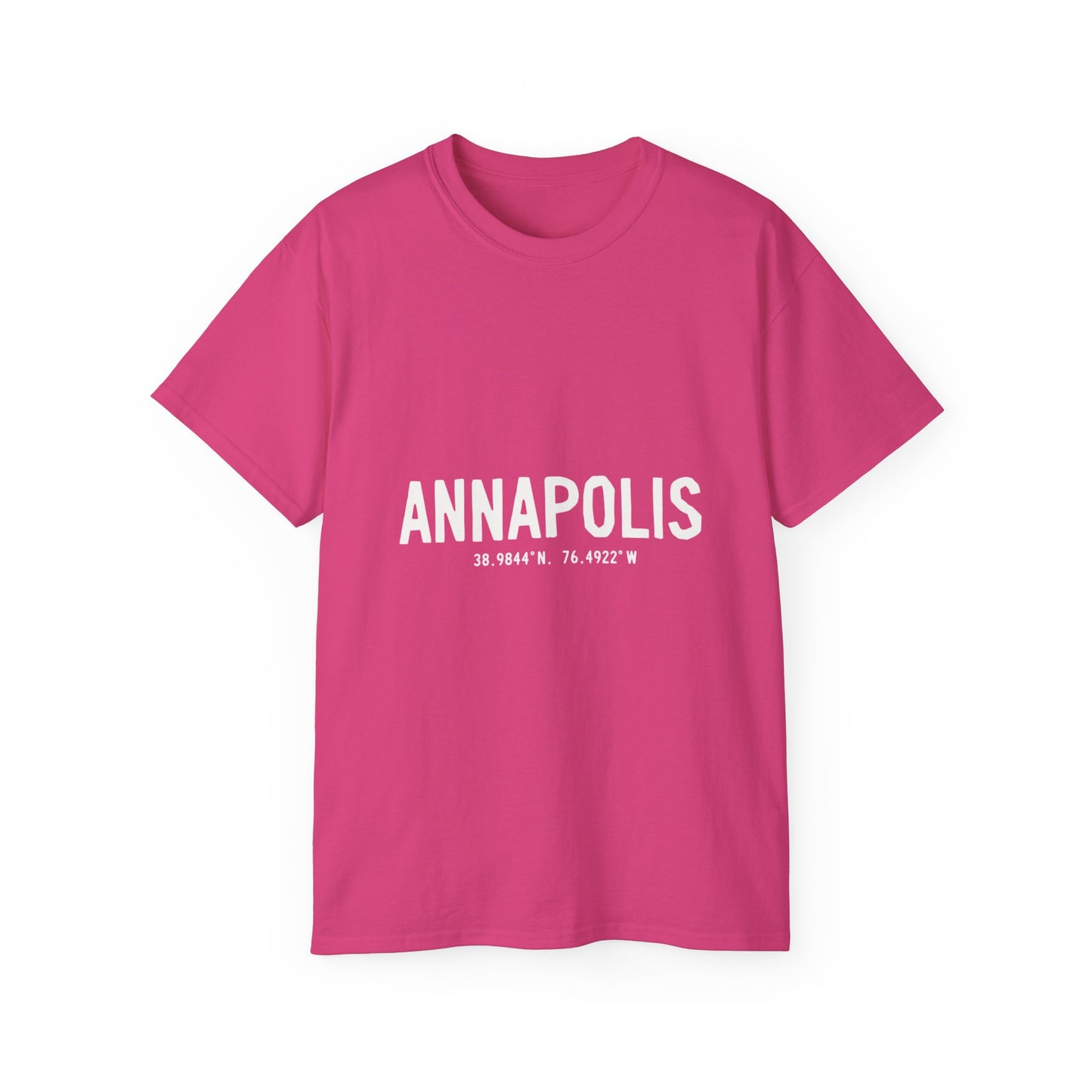 Annapolis Coordinates Unisex Ultra Cotton Tee, Casual Statement Tee, Gift for Travelers, Adventure Shirt, Vintage Style T-shirt