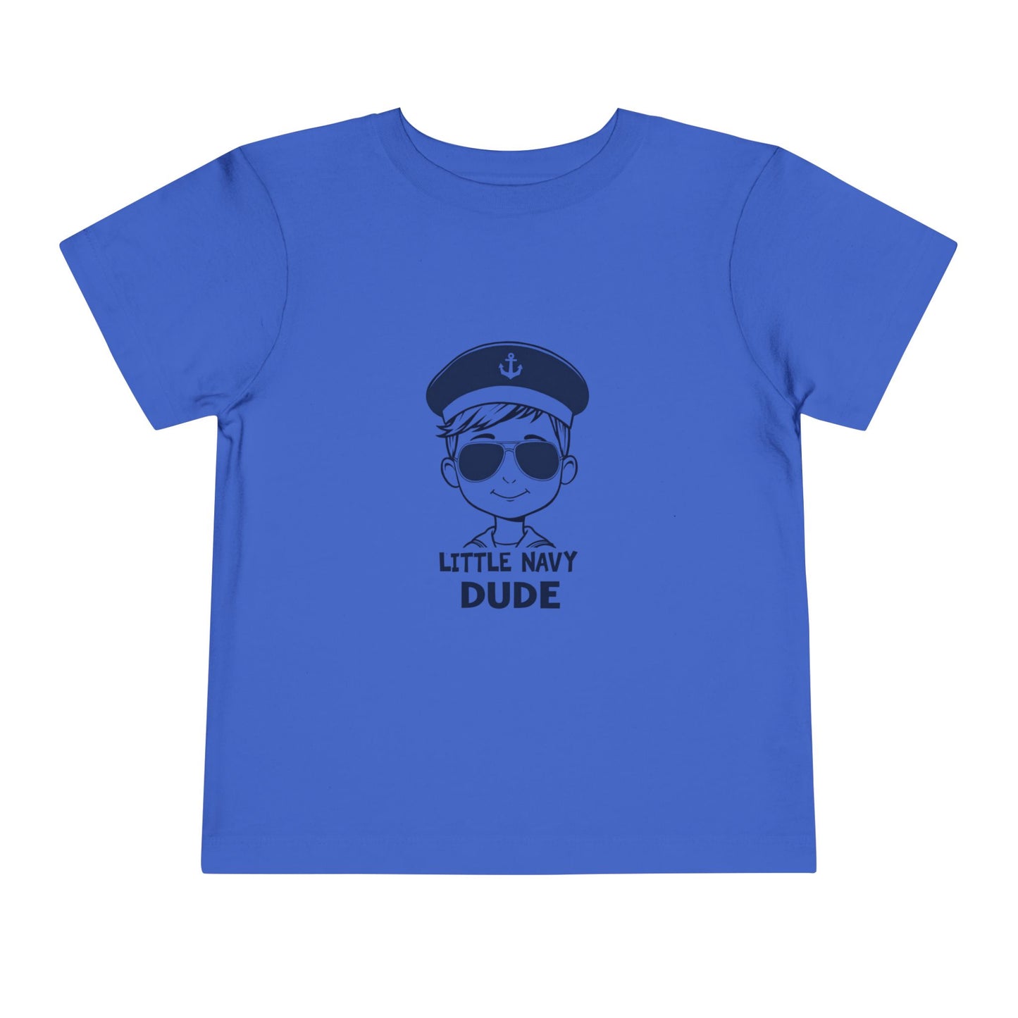 Navy Dude Adorable Toddler Short Sleeve Tee | Little Navy Dude Shirt, Kids' Nautical Tee, Summer Outfit, Boys' Graphic Tee, Gift for Sea Lovers