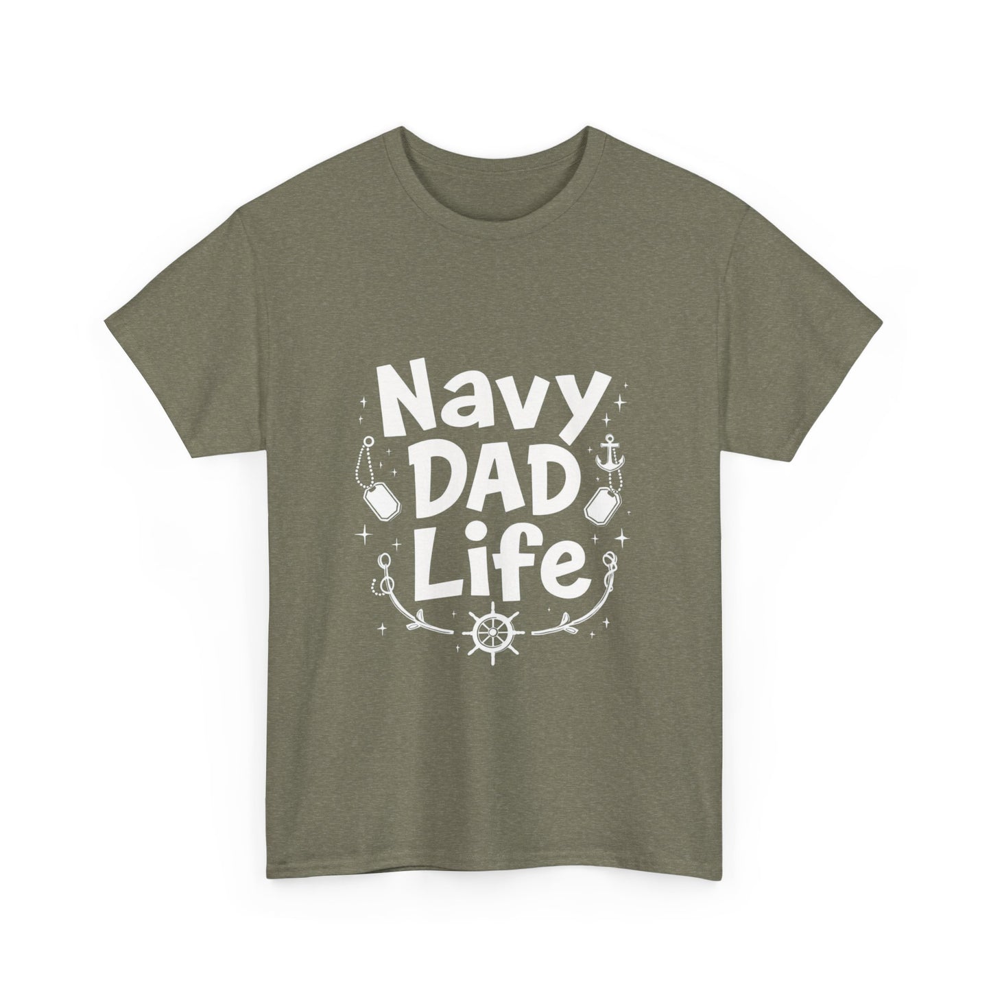 Navy Dad Life Tee, Unisex Heavy Cotton Shirt for Navy Fathers, Perfect Gift for Dad, Nautical Humor, Father's Day Gift