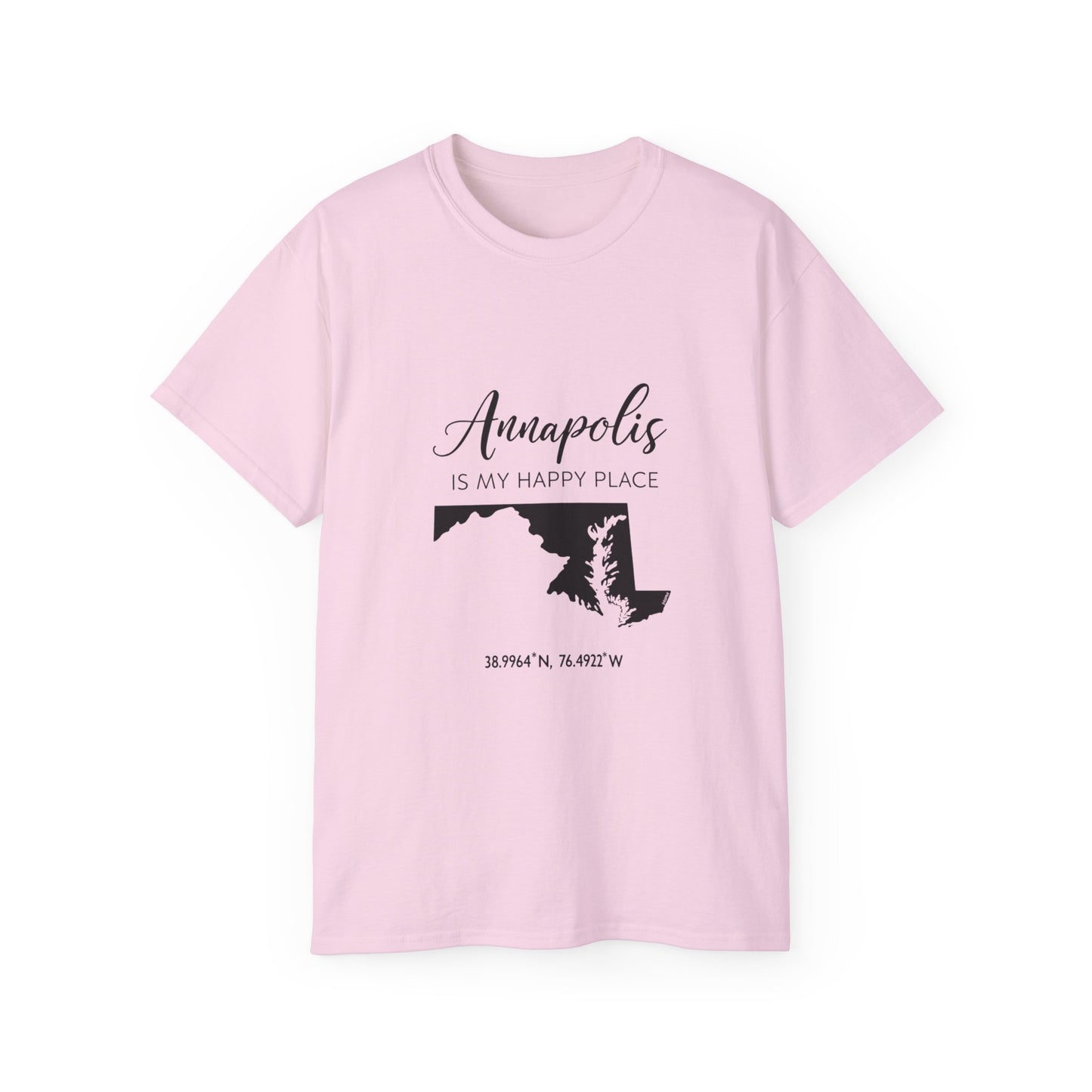 Annapolis Is My Happy Place Unisex Ultra Cotton Tee, Casual T-Shirt, Travel Shirt, Gift for Travelers, Happy Place Shirt