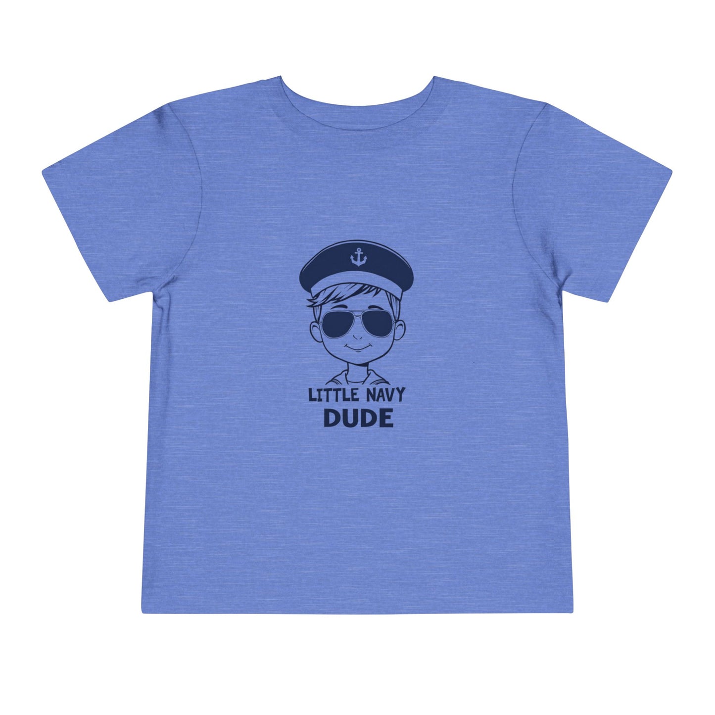 Navy Dude Adorable Toddler Short Sleeve Tee | Little Navy Dude Shirt, Kids' Nautical Tee, Summer Outfit, Boys' Graphic Tee, Gift for Sea Lovers