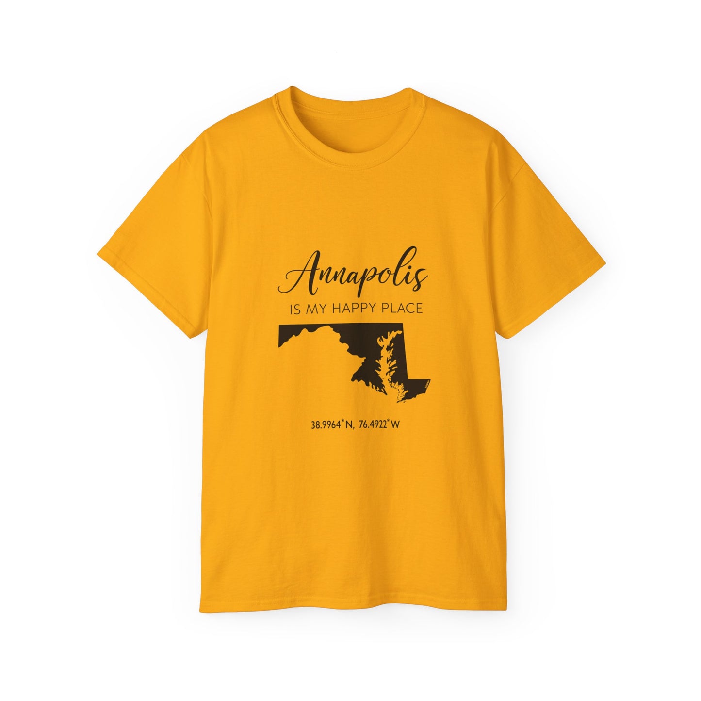 Annapolis Is My Happy Place Unisex Ultra Cotton Tee, Casual T-Shirt, Travel Shirt, Gift for Travelers, Happy Place Shirt