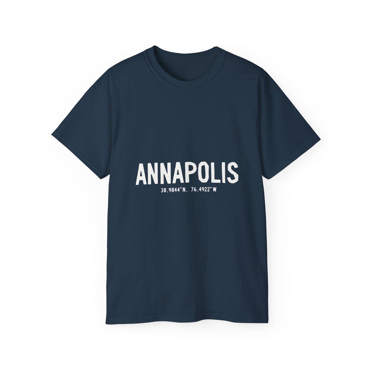 Annapolis Coordinates Unisex Ultra Cotton Tee, Casual Statement Tee, Gift for Travelers, Adventure Shirt, Vintage Style T-shirt