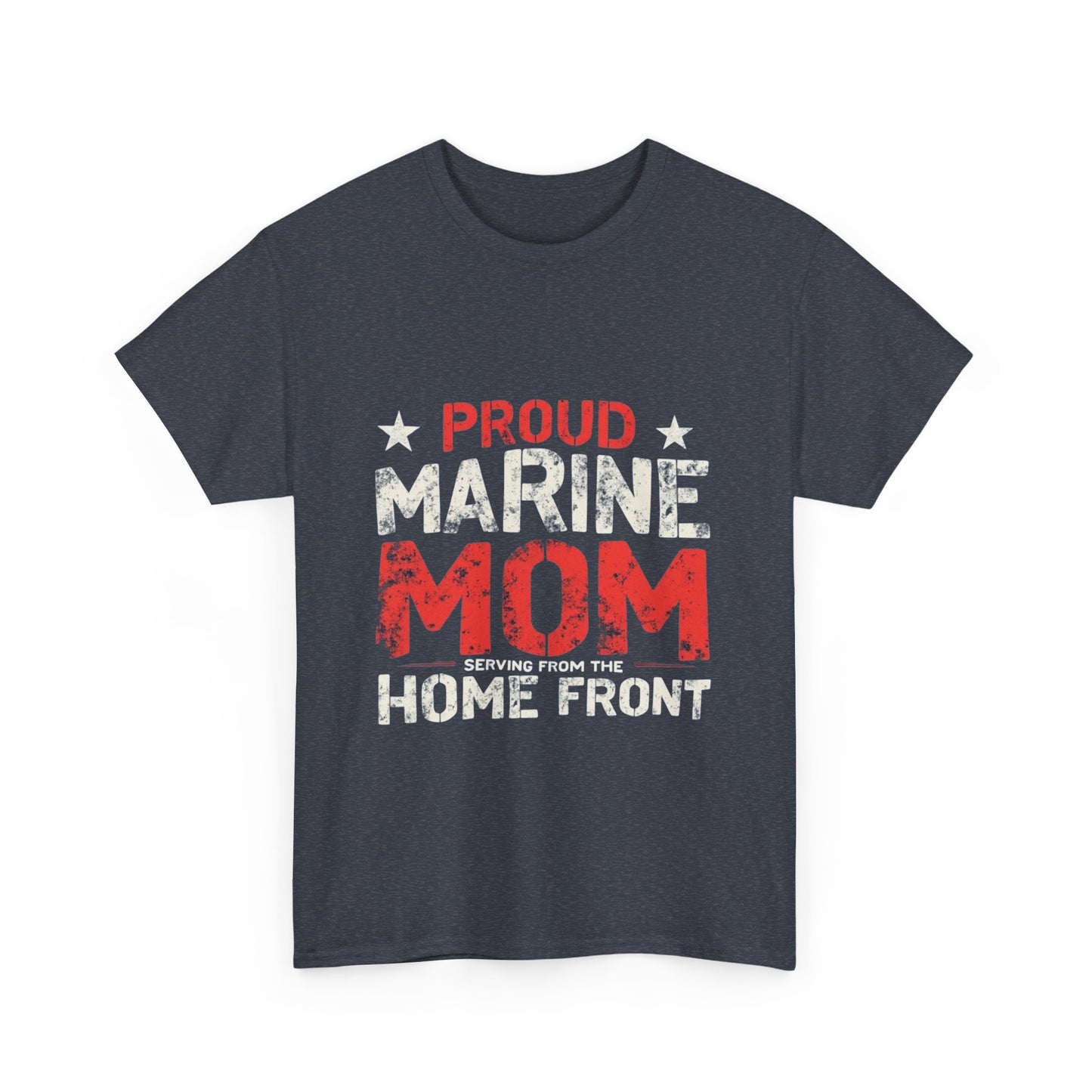 Proud Marine Mom Tee, Unisex Cotton T-Shirt, Gift for Military Moms, Support Our Troops Apparel, Patriotic Shirt, Home Front Pride