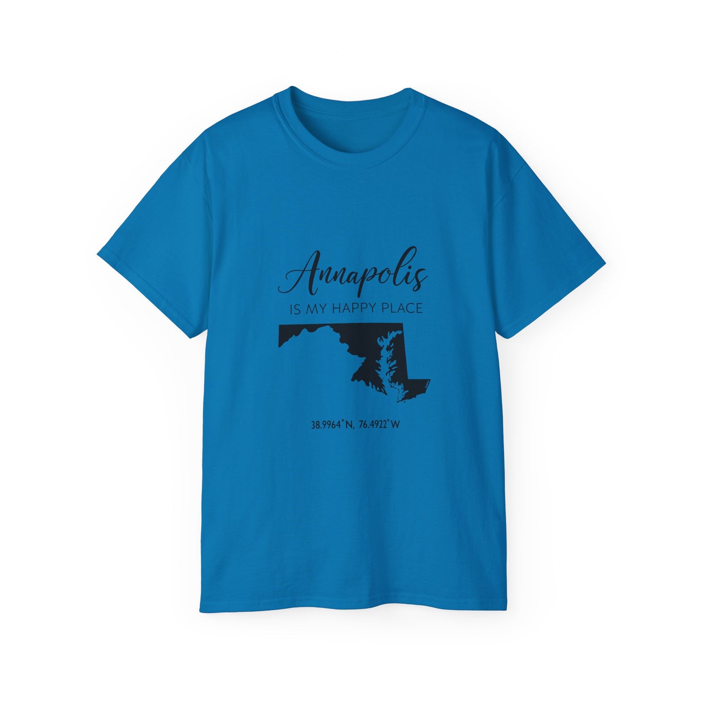 Annapolis Is My Happy Place Unisex Ultra Cotton Tee, Casual T-Shirt, Travel Shirt, Gift for Travelers, Happy Place Shirt