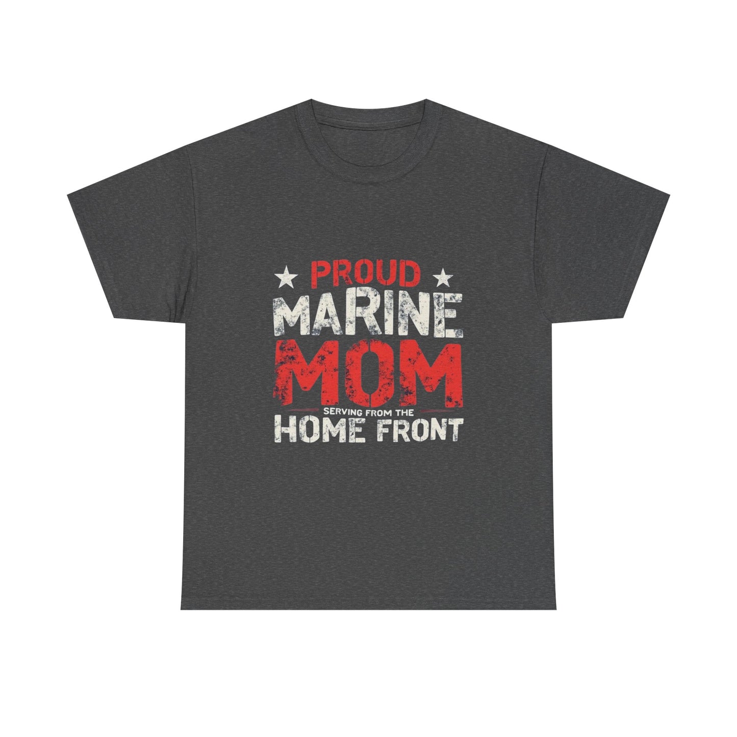 Proud Marine Mom Tee, Unisex Cotton T-Shirt, Gift for Military Moms, Support Our Troops Apparel, Patriotic Shirt, Home Front Pride