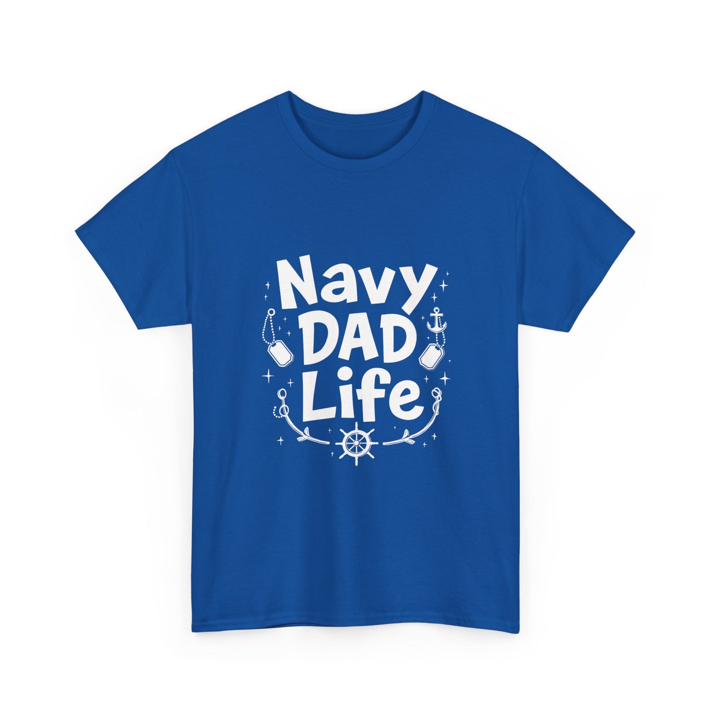Navy Dad Life Tee, Unisex Heavy Cotton Shirt for Navy Fathers, Perfect Gift for Dad, Nautical Humor, Father's Day Gift