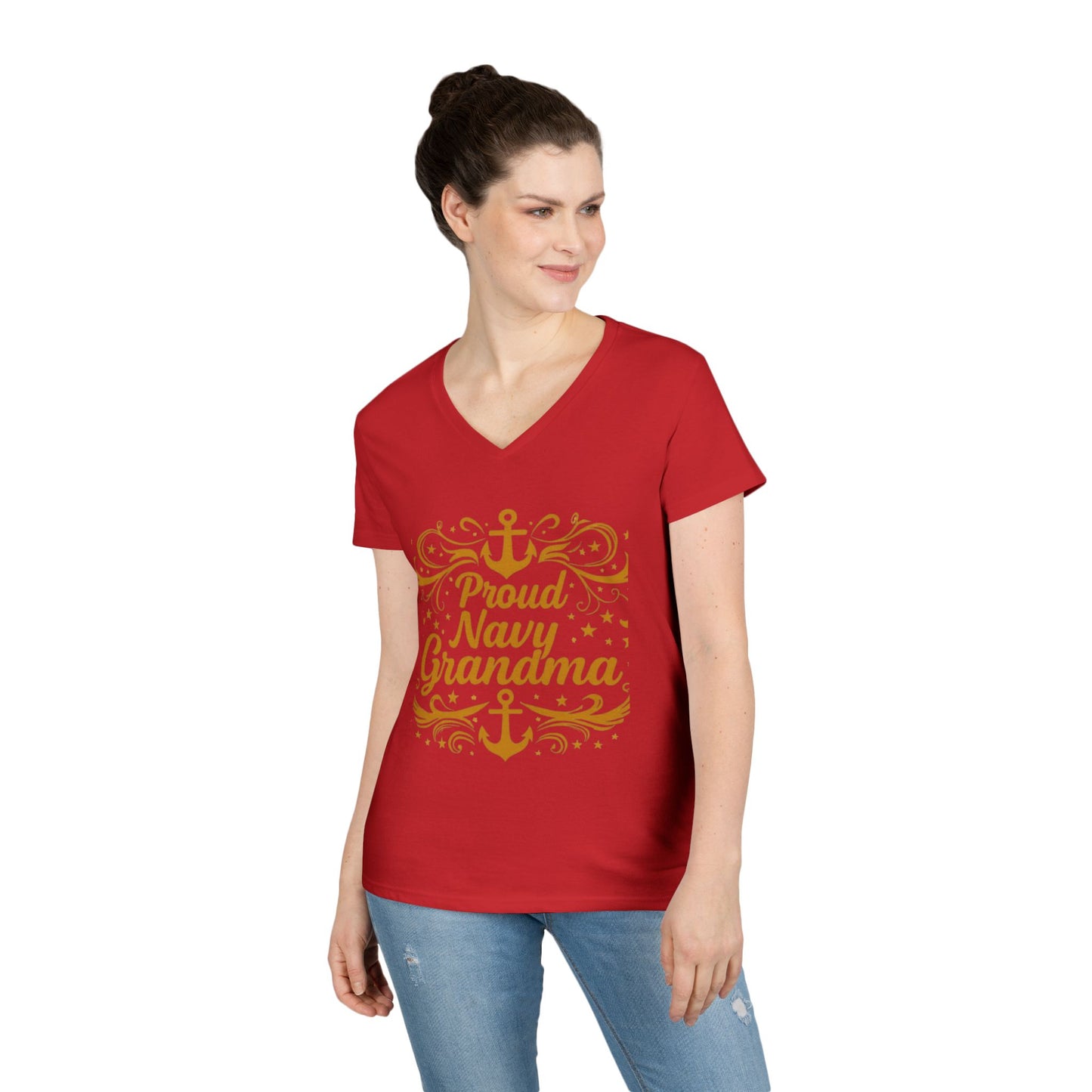 Proud Navy Grandma T-Shirt, Mother's Day Gift, Navy Family Apparel, Cute Grandmother Shirt, Unique Gifts for Her, Anchor Design Tee