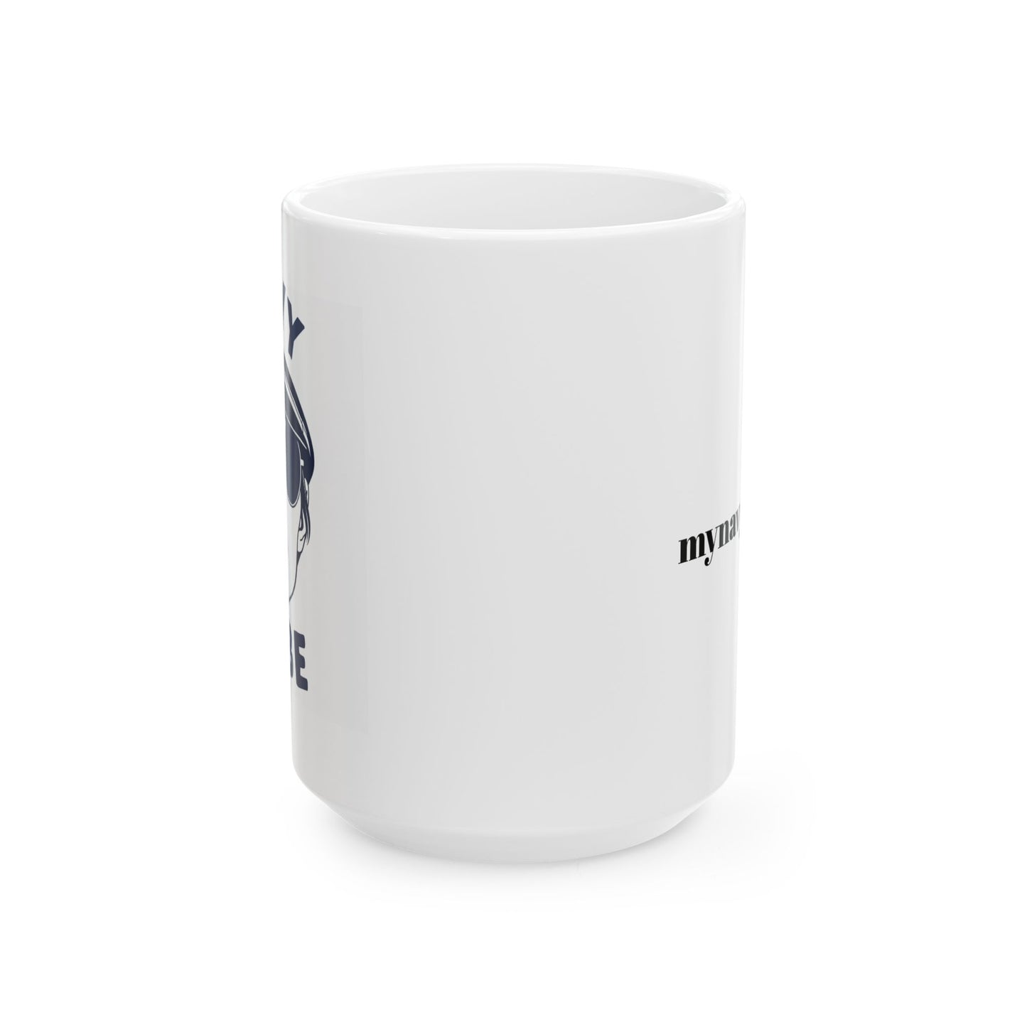 Navy Babe Ceramic Mug with Funny Design, Perfect Gift for Coffee Lovers, Birthday, Holiday, Everyday Use, Unique Home Decor, Dog Lover Mug