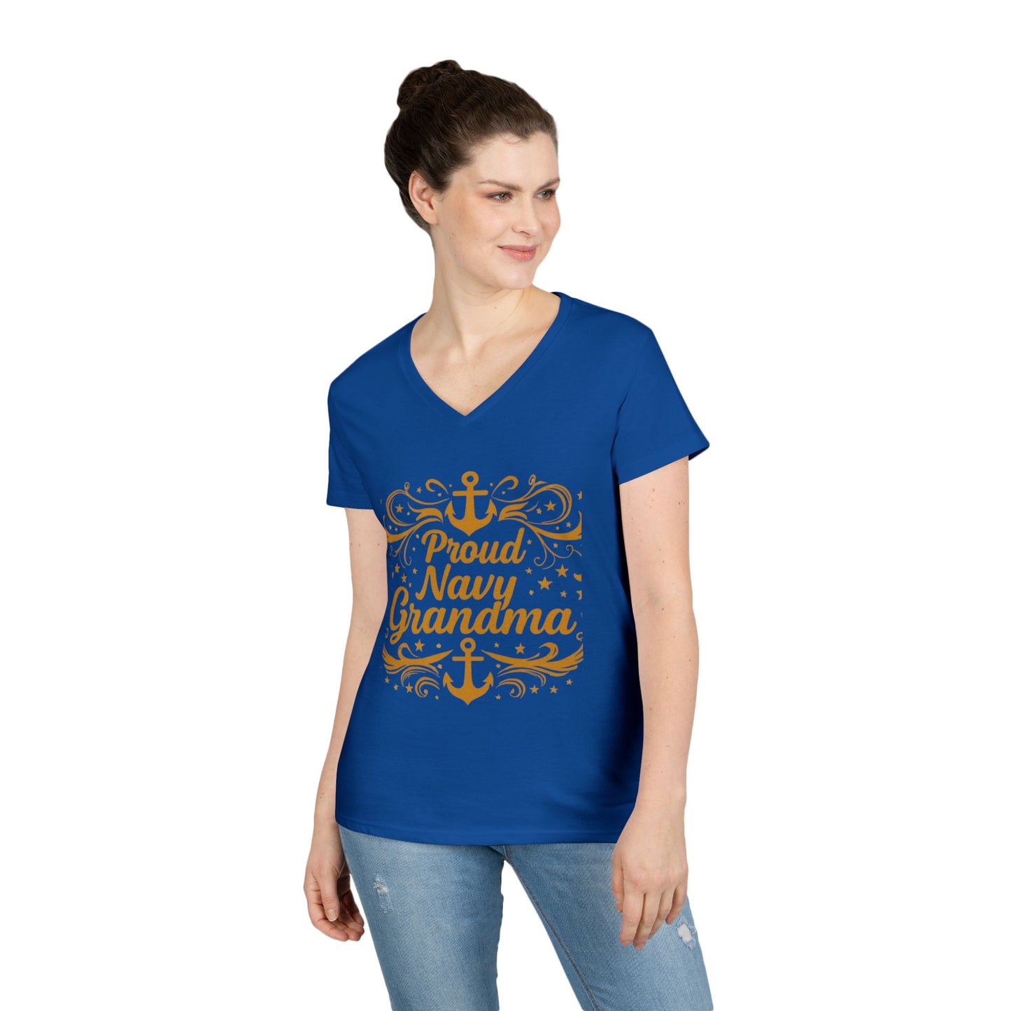 Proud Navy Grandma T-Shirt, Mother's Day Gift, Navy Family Apparel, Cute Grandmother Shirt, Unique Gifts for Her, Anchor Design Tee