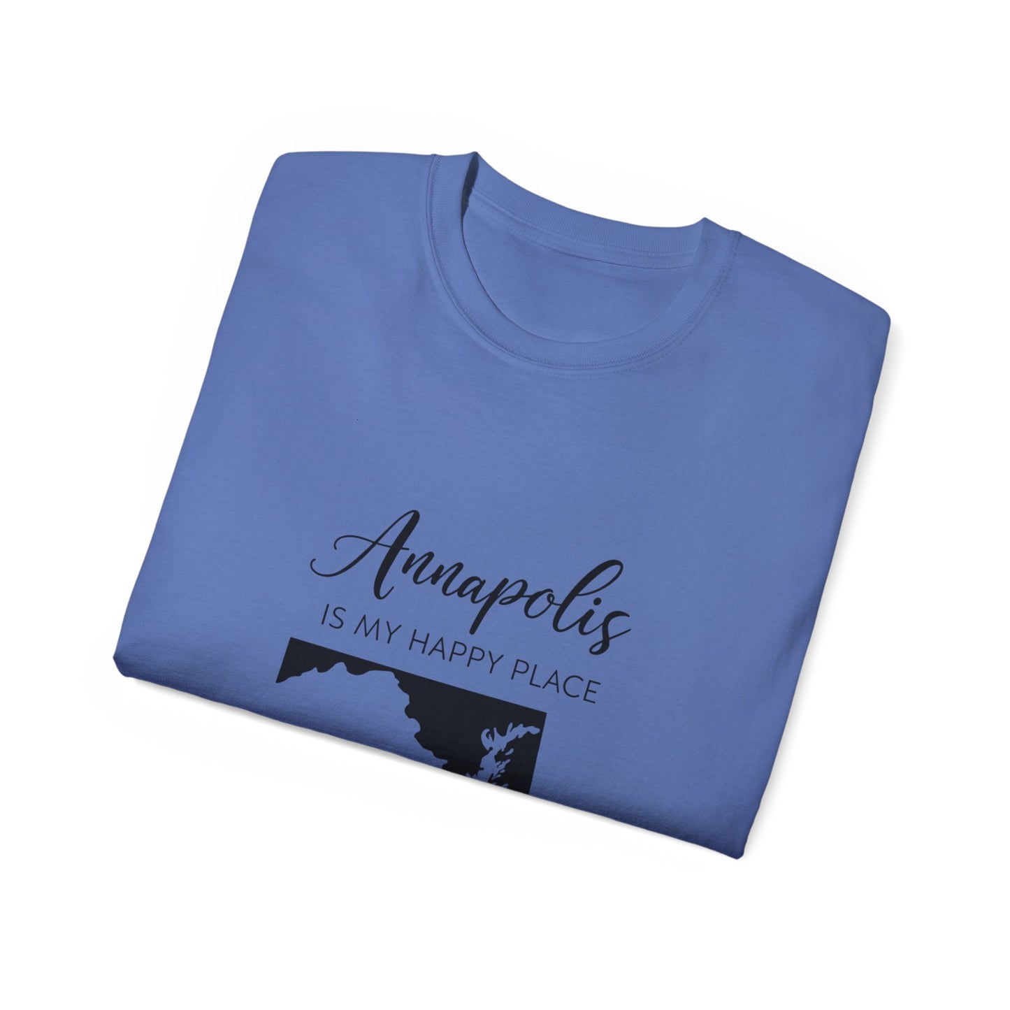 Annapolis Is My Happy Place Unisex Ultra Cotton Tee, Casual T-Shirt, Travel Shirt, Gift for Travelers, Happy Place Shirt