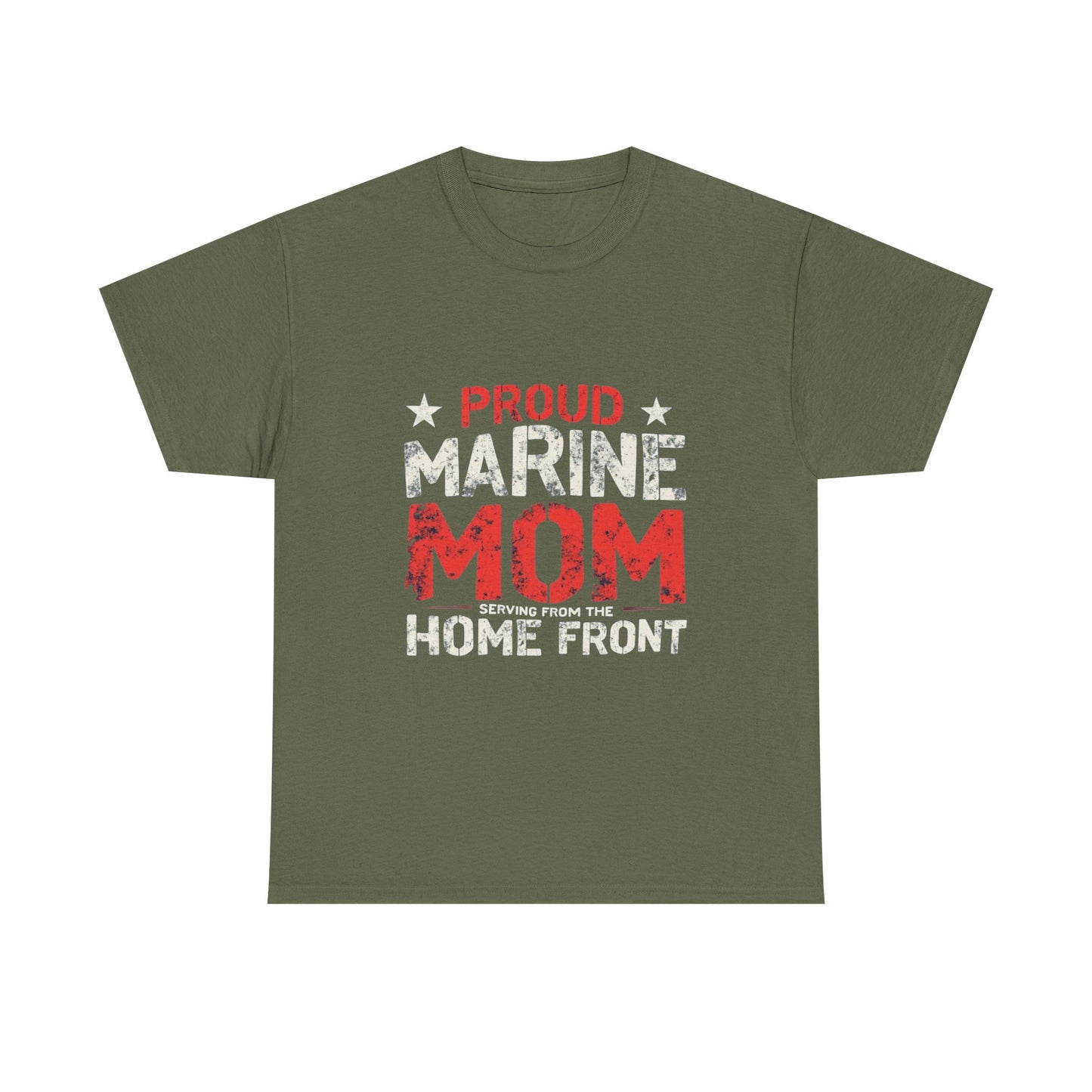 Proud Marine Mom Tee, Unisex Cotton T-Shirt, Gift for Military Moms, Support Our Troops Apparel, Patriotic Shirt, Home Front Pride
