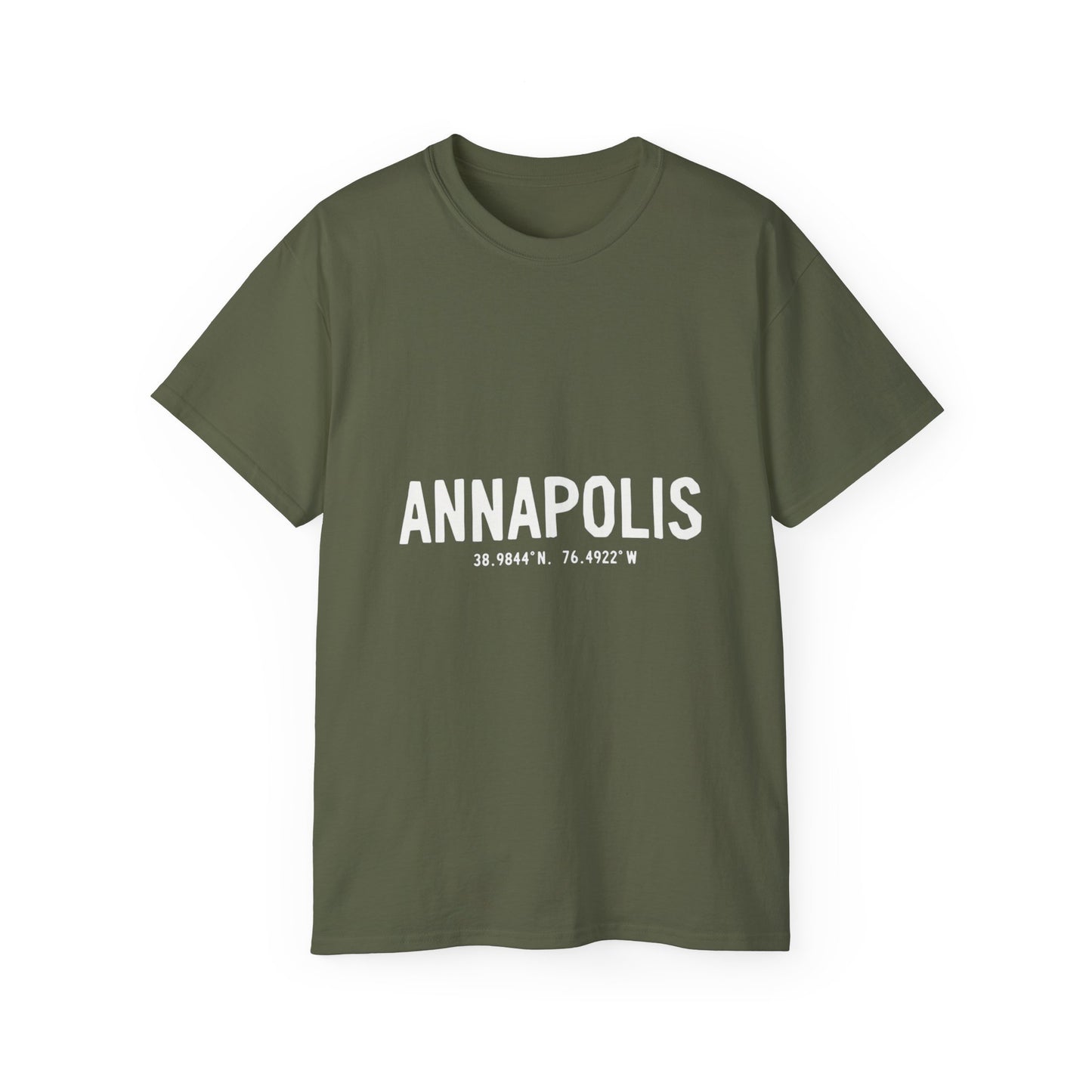 Annapolis Coordinates Unisex Ultra Cotton Tee, Casual Statement Tee, Gift for Travelers, Adventure Shirt, Vintage Style T-shirt